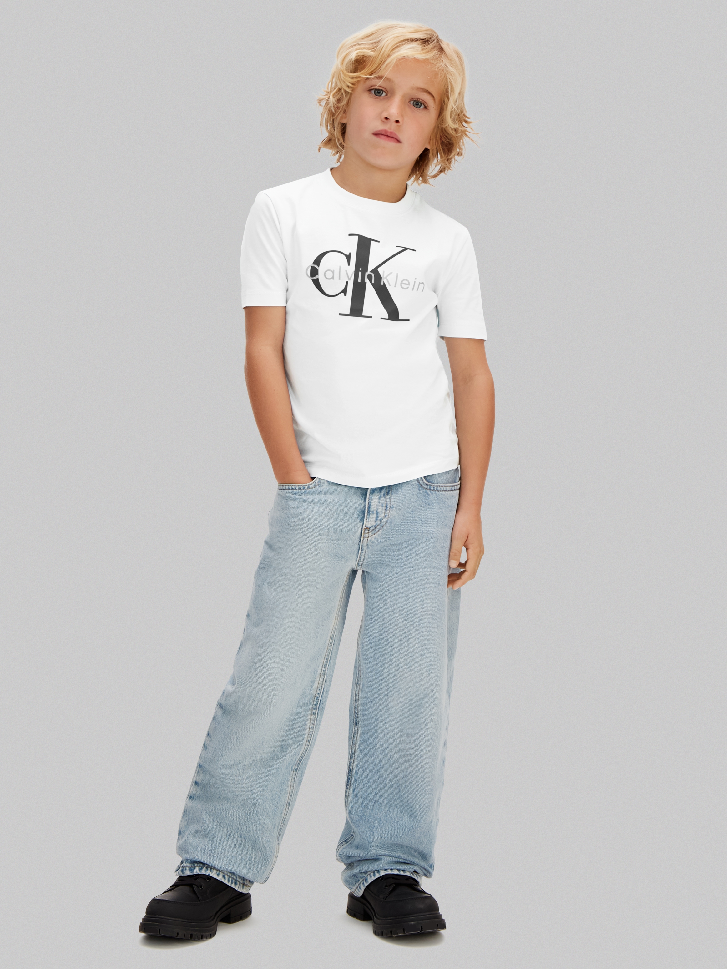 Calvin Klein Jeans T-Shirt »MONO LOGO T-SHIRT« Regular fit für Kinder, mit Logoschriftzug