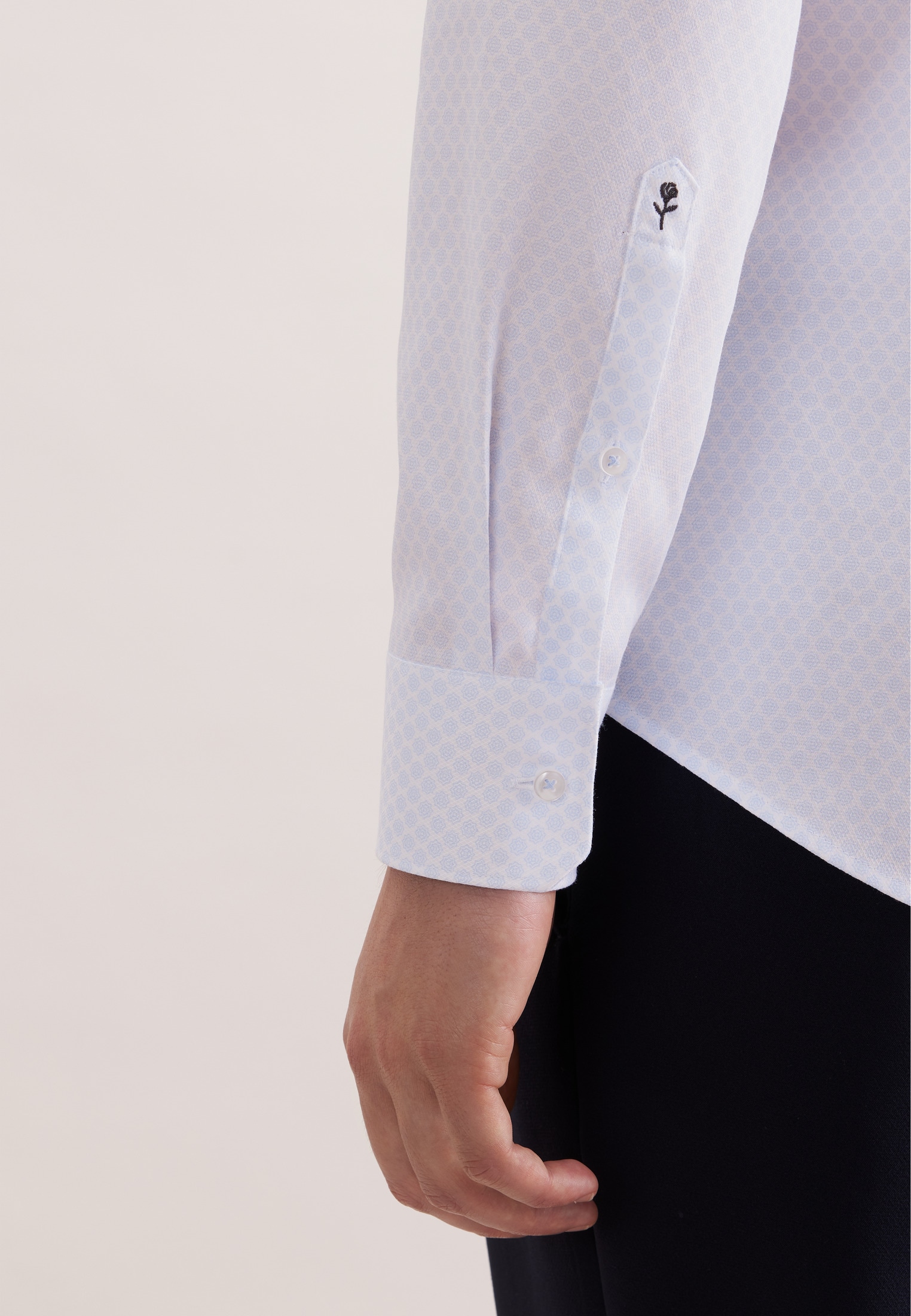 seidensticker Businesshemd »Schwarze Rose« X-Slim 1/1 Kentkragen Druck