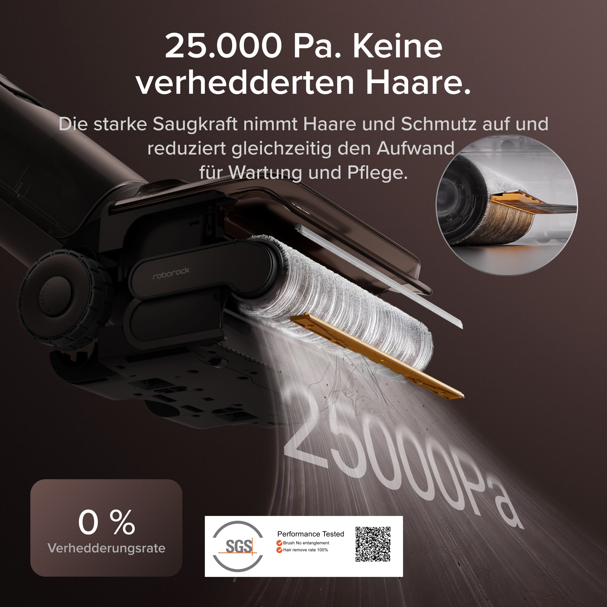 Roborock Nass-Trocken-Akkusauger »F25 Pro Turbo« HyperScrub Schrubbermodus, 25.000 Pa, App-Steuerung