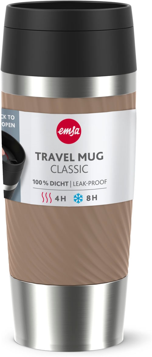 Emsa Thermobecher »Travel Mug Classic Twist« 0,36 Liter, Comfort-Schraubverschluss, Quick-Press, auslaufsicher