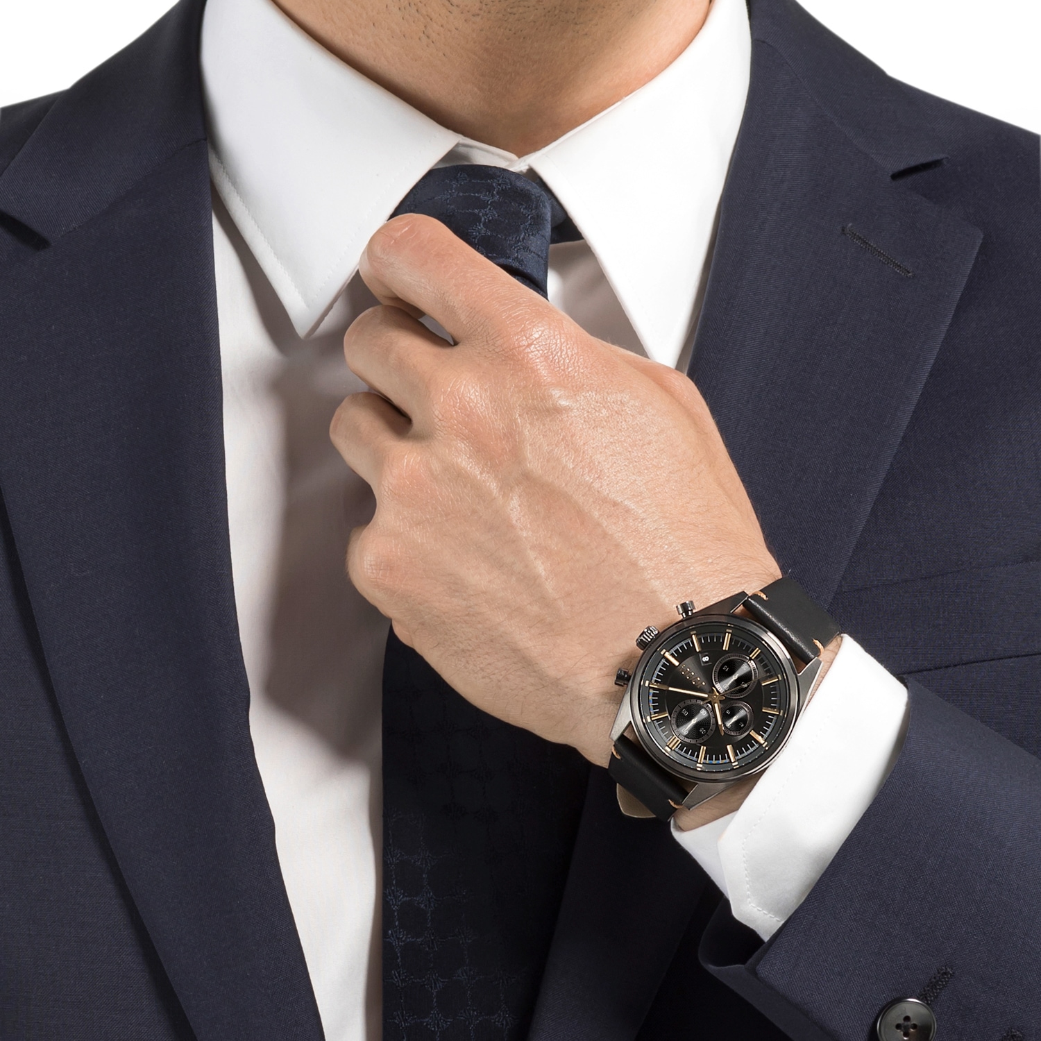 JOOP! Chronograph, Armbanduhr, Quarzuhr, Herrenuhr, Stoppfunktion, Lederarmband