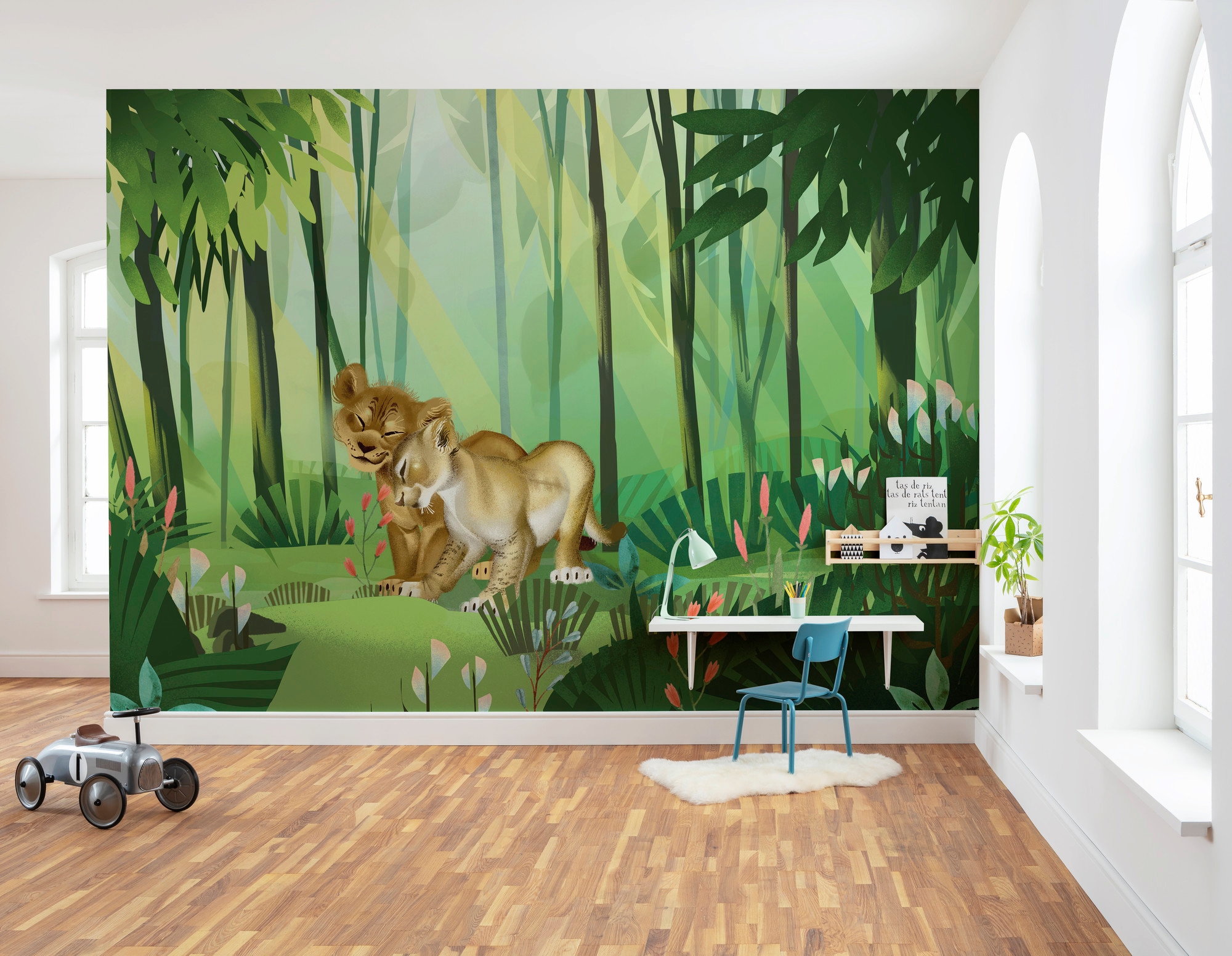 Komar Vliestapete »Digitaldruck Vlies - Lion King Love - Größe 400 x 280 cm«, bedruckt, Kinderzimmer
