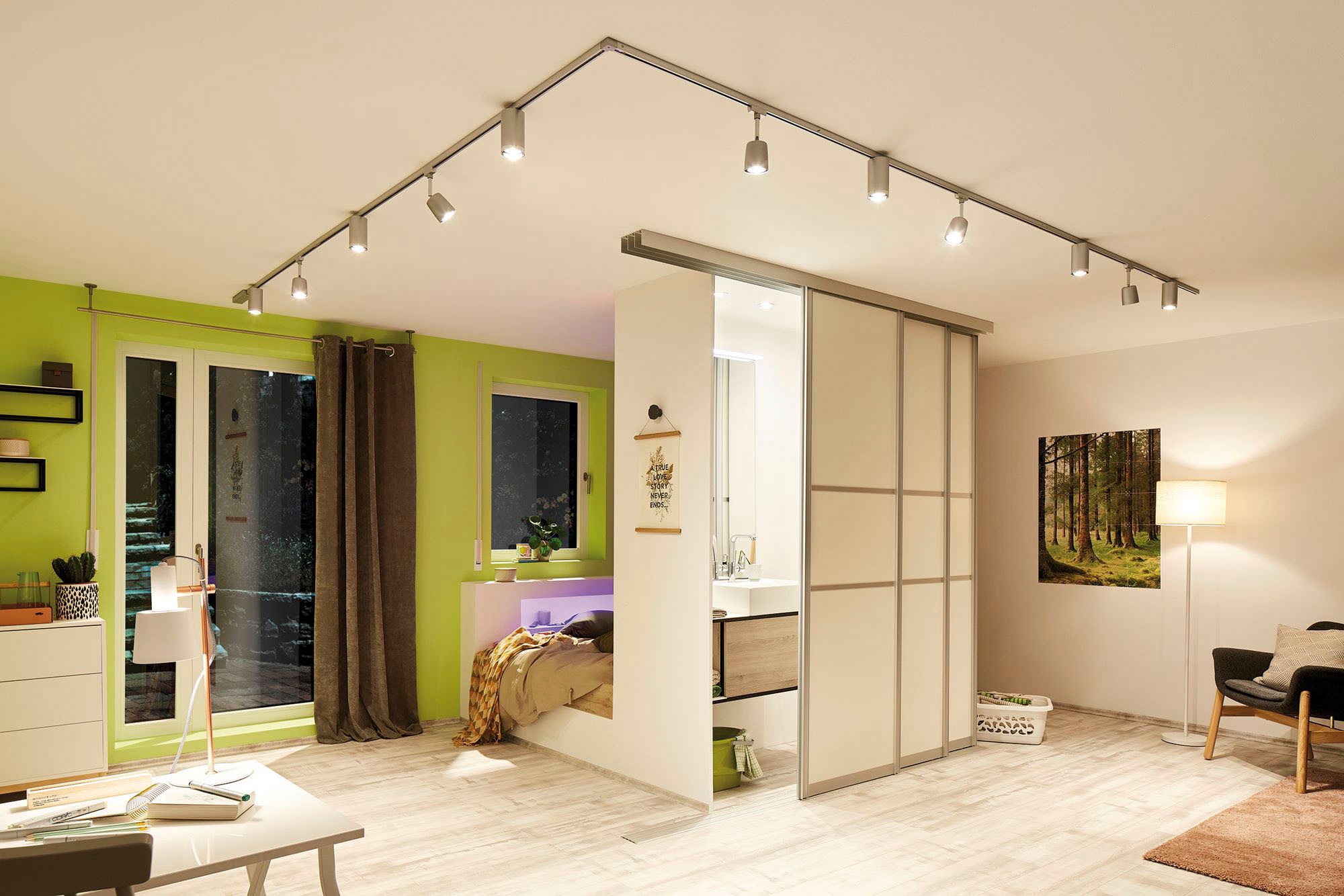 Paulmann Schienensystem-Leuchten »URail Schienenspot Cover GU10 max. 10W 230V Schwarz matt, Chrom« GU10 1 Stk. Einzelspot, dimmbar