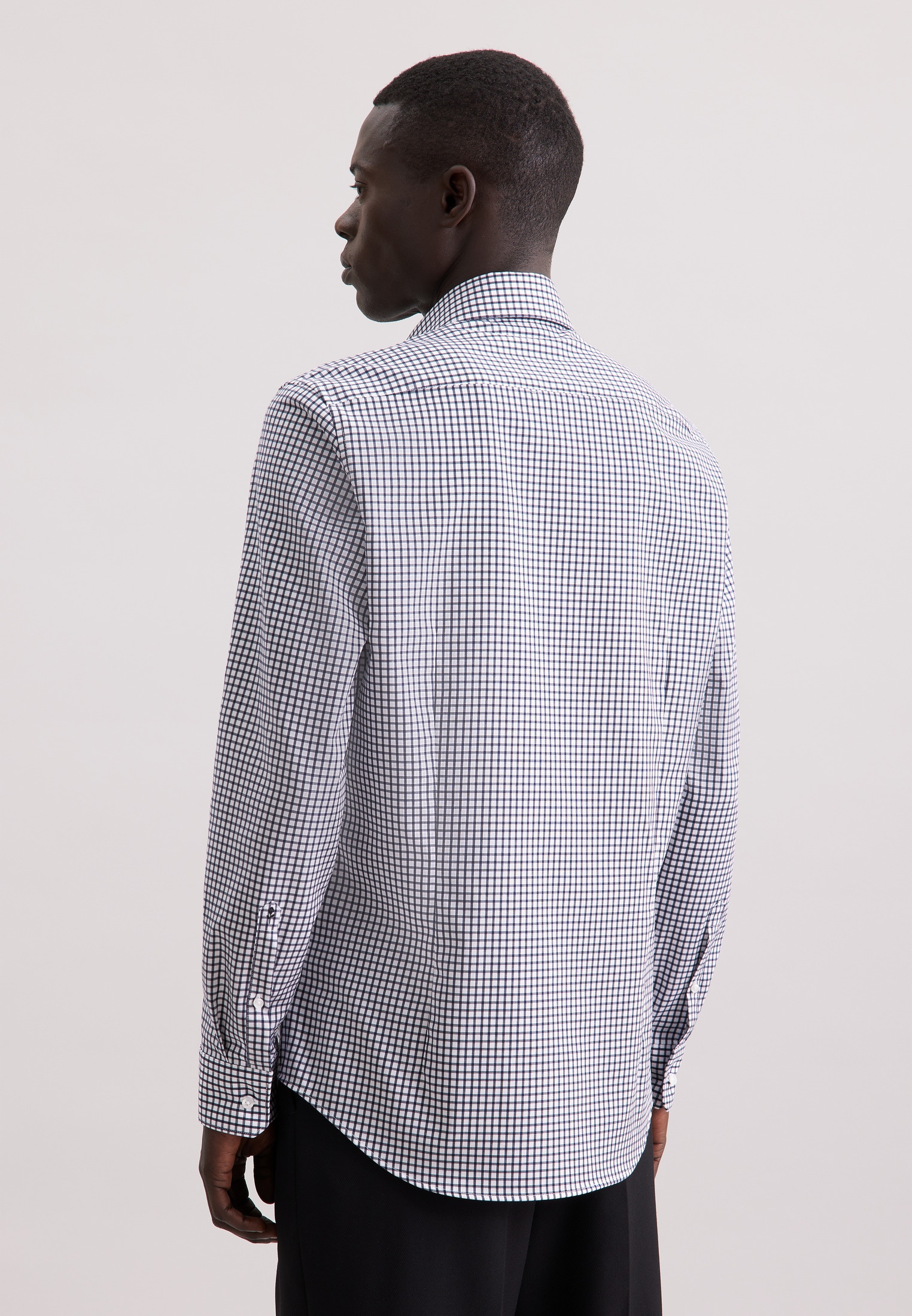 seidensticker Businesshemd »Schwarze Rose«, Shaped 1/1 Covered-Button-Down-Kragen Karo