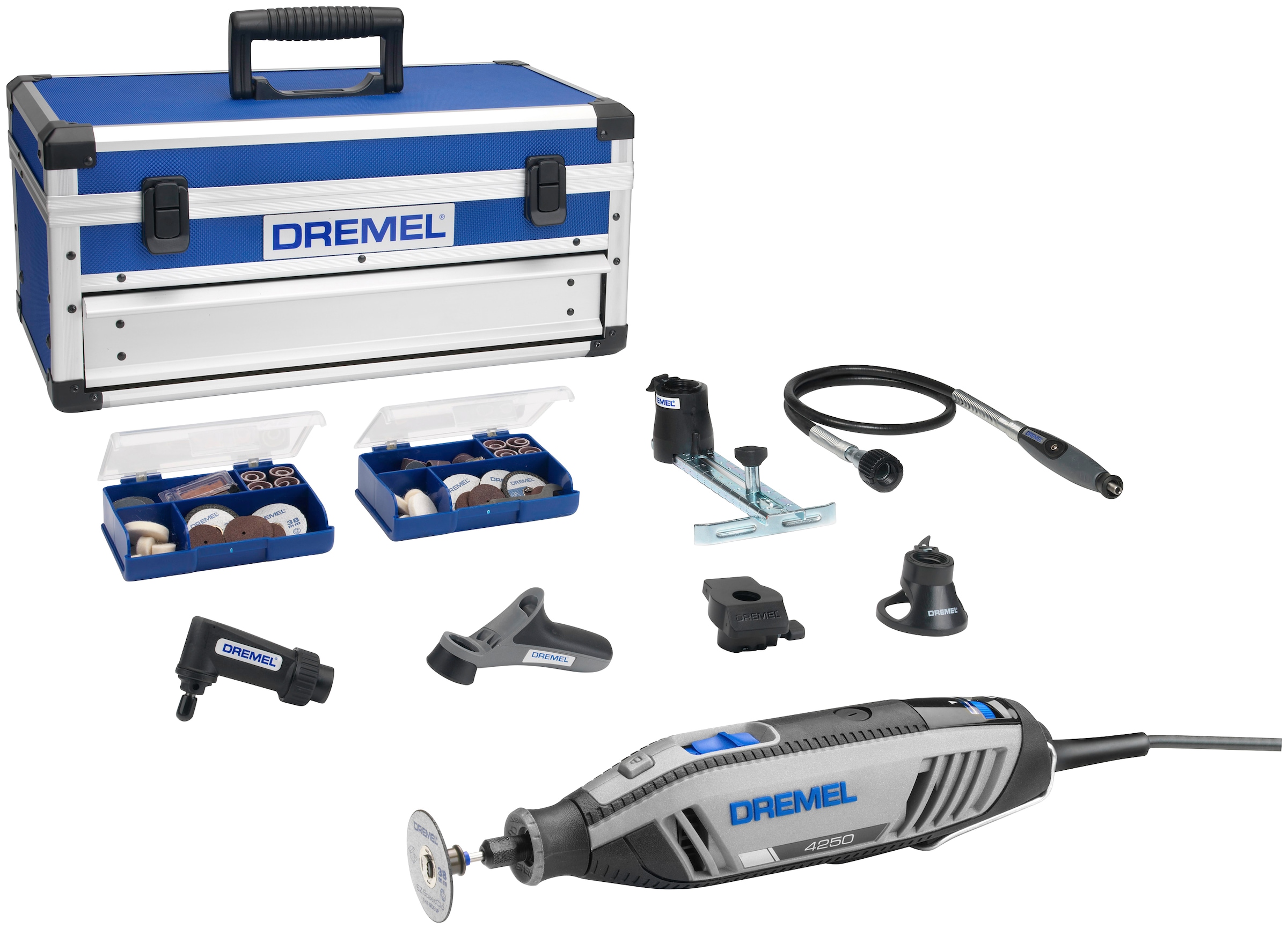 Elektro-Multifunktionswerkzeug »DREMEL® 4250 (4250-6/128)«, 6x Vorsatzgeräte, 128x...