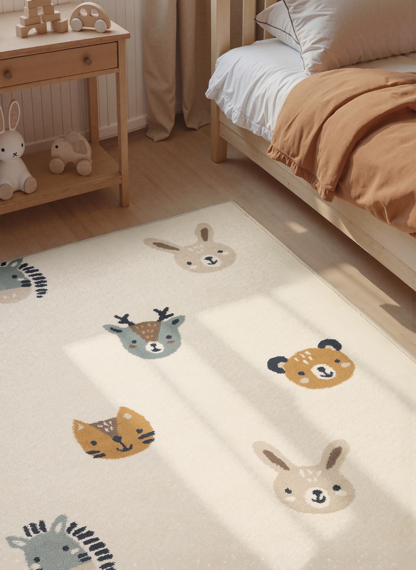 HANSE Home Kinderteppich »Tiny Zoo« rechteckig 10 mm Höhe Pflegeleicht, Weich, Kinderzimmer, Spielteppich, Spielunterlage