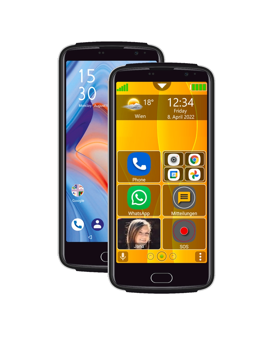 Smartphone »M7 4G Senior«, Schwarz, 14 cm/5,5 Zoll, 13 MP Kamera