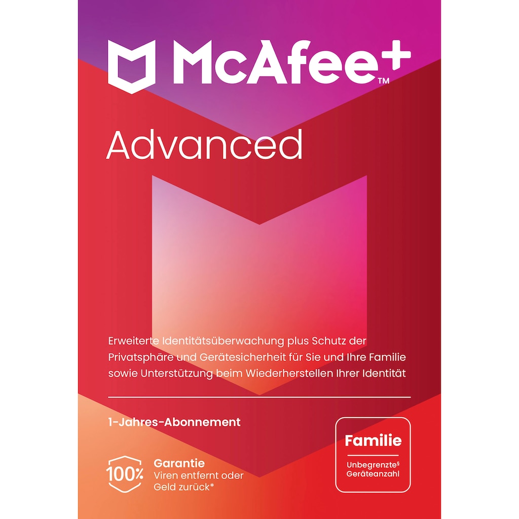 McAfee Virensoftware »McAfee+ Advanced - Familie«