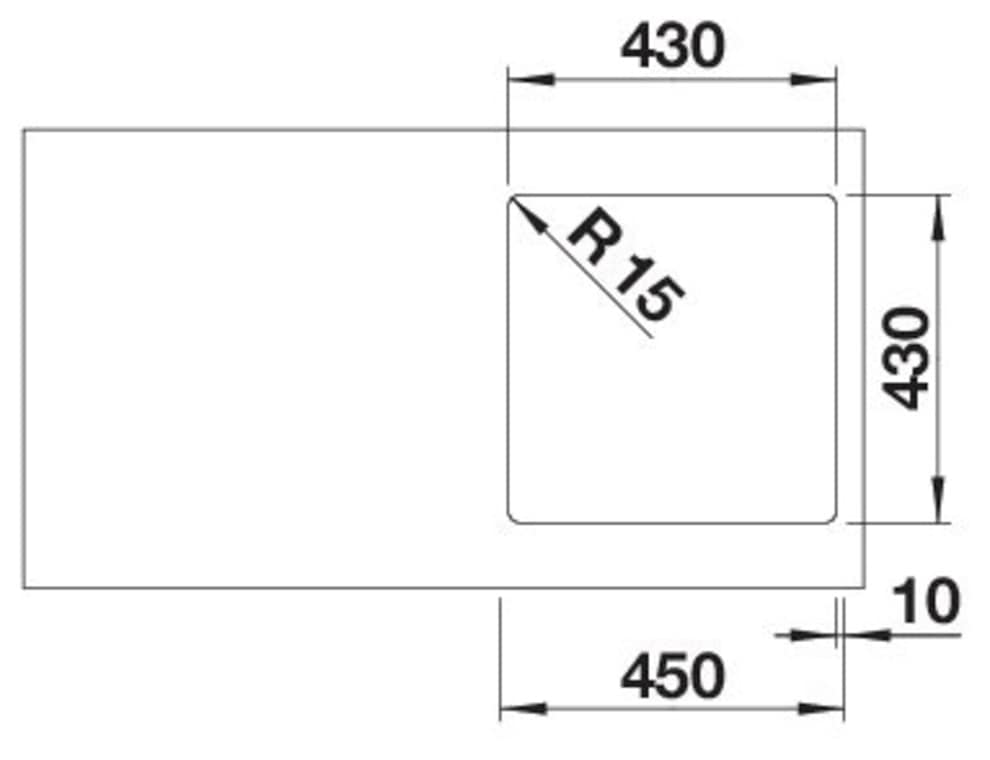 Blanco Edelstahlspüle »SOLIS 400-IF«, zum wechselseitigen Einbau geeignet