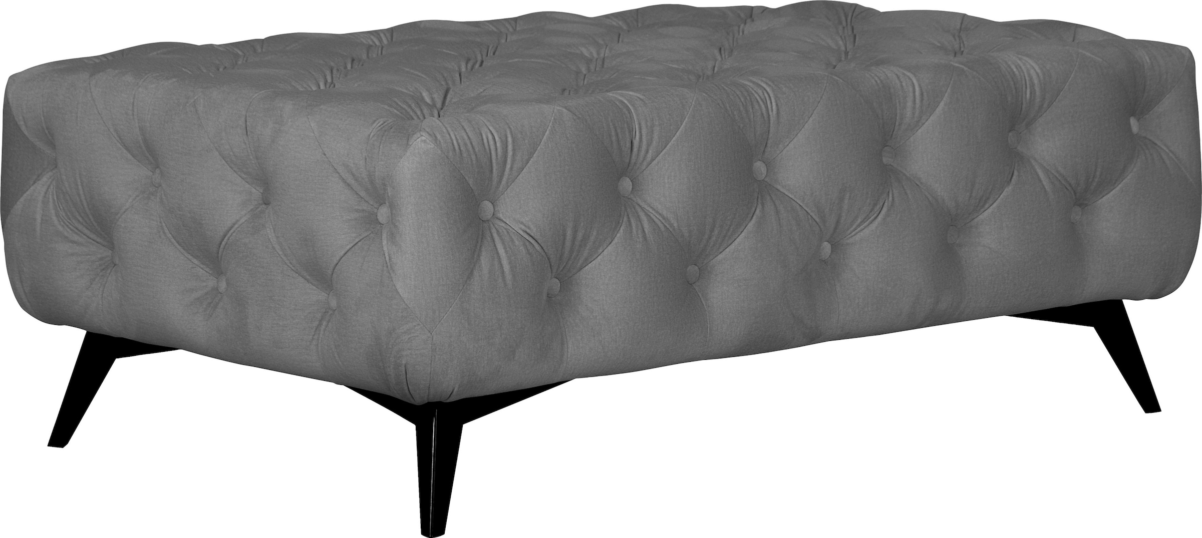 Leonique Polsterhocker »Amaury«, Chesterfield-Optik, Breite 120cm, Fußfarbe wählbar