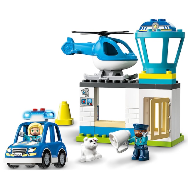 LEGO® Konstruktionsspielsteine »Polizeistation mit Hubschrauber (10959),  LEGO® DUPLO«, (40 St.), mit Sirene und Licht; Made in Europe bei