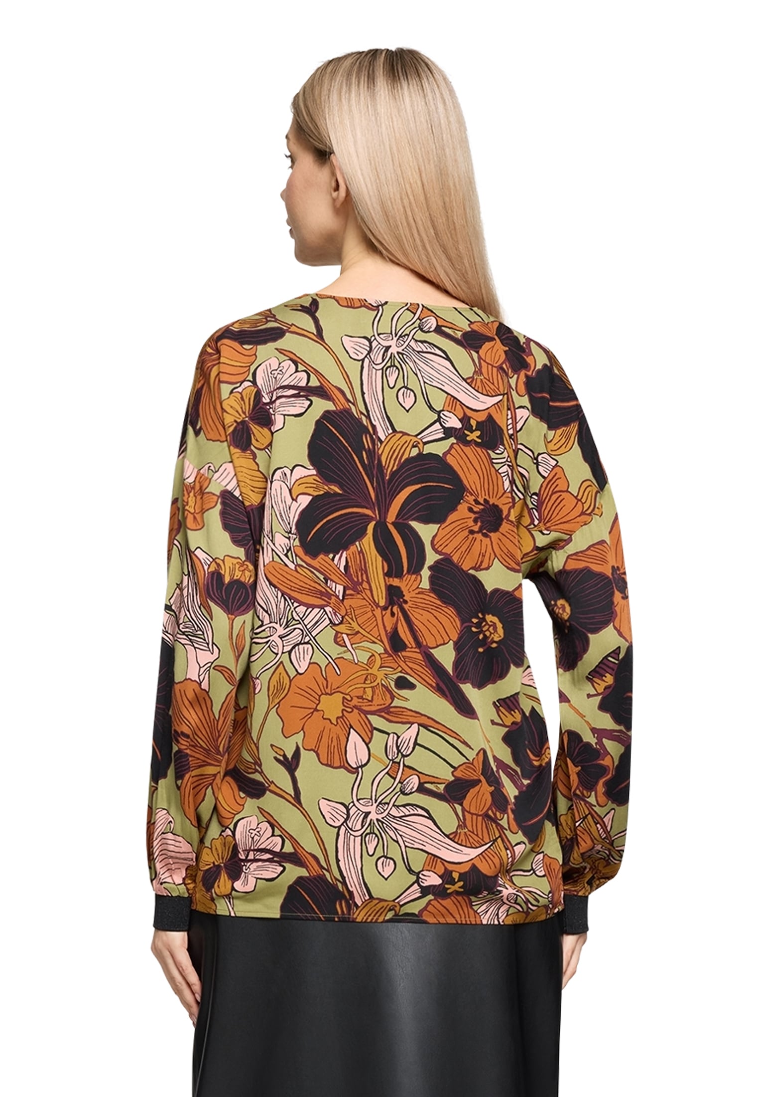 Cartoon Klassische Bluse »Oversize-Bluse mit Rippbündchen«