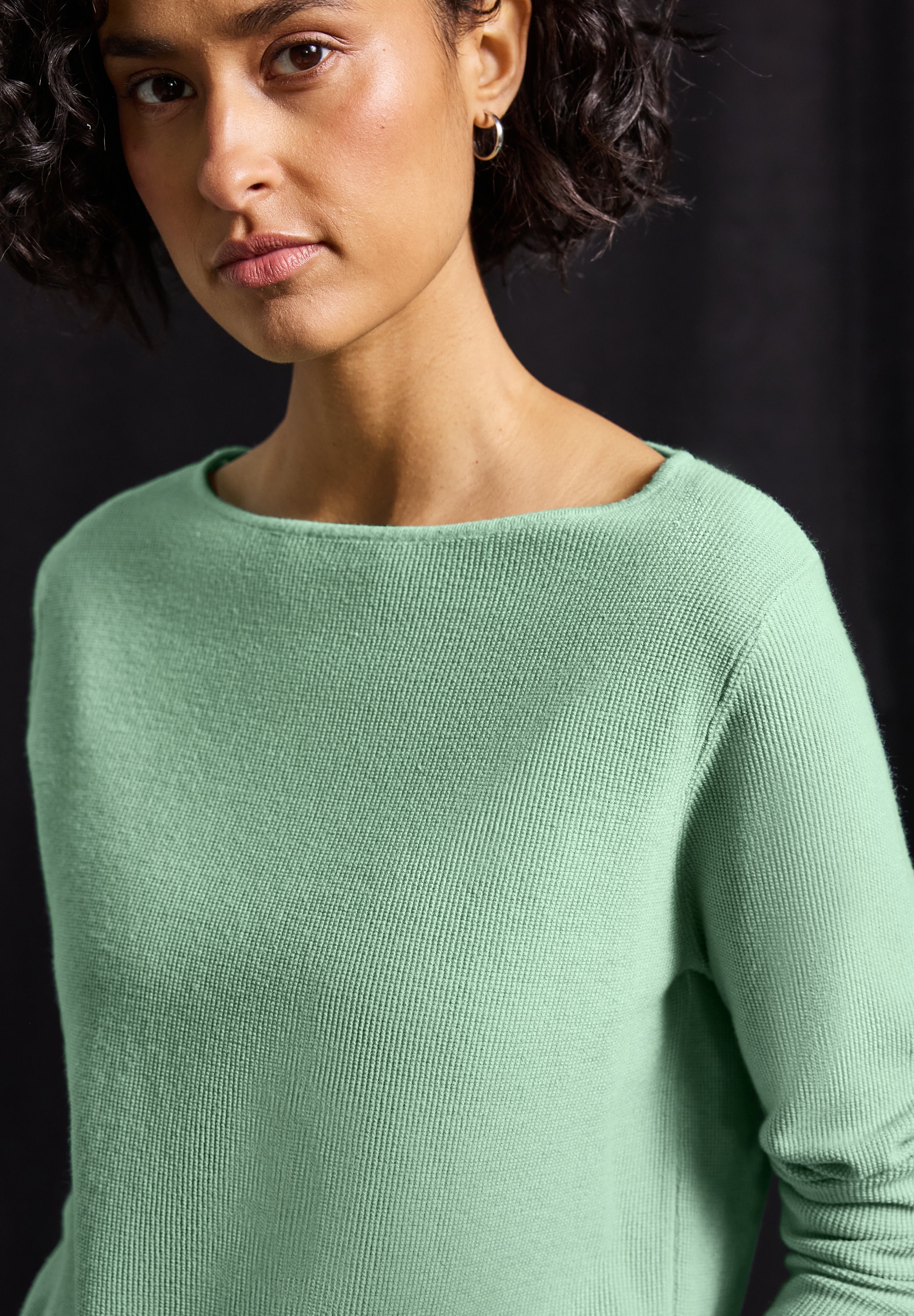 STREET ONE Strickpullover, mit U-Boot-Ausschnitt