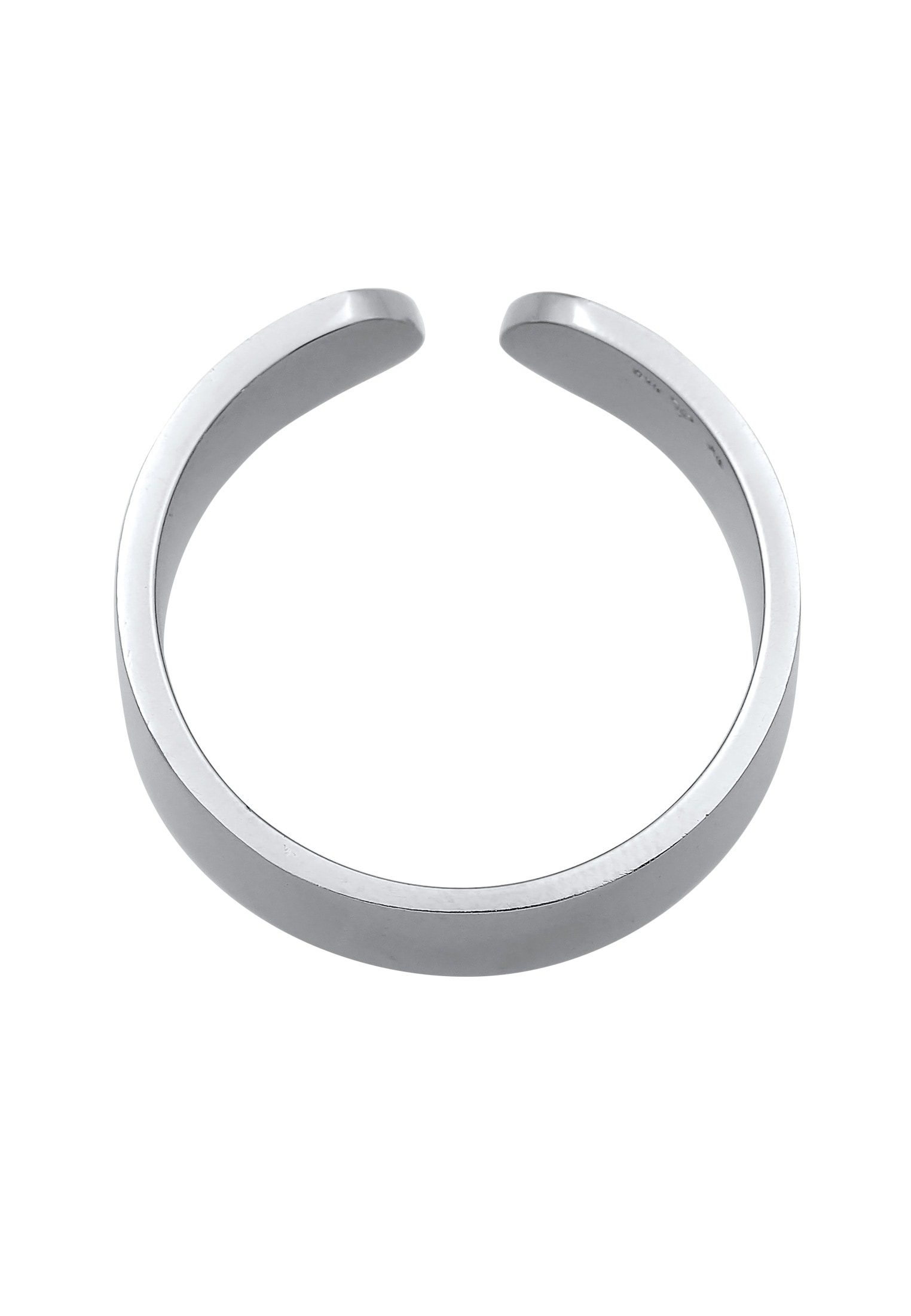 Kuzzoi Silberring »Ring Bandring Klares Design Offen 925 Silber«