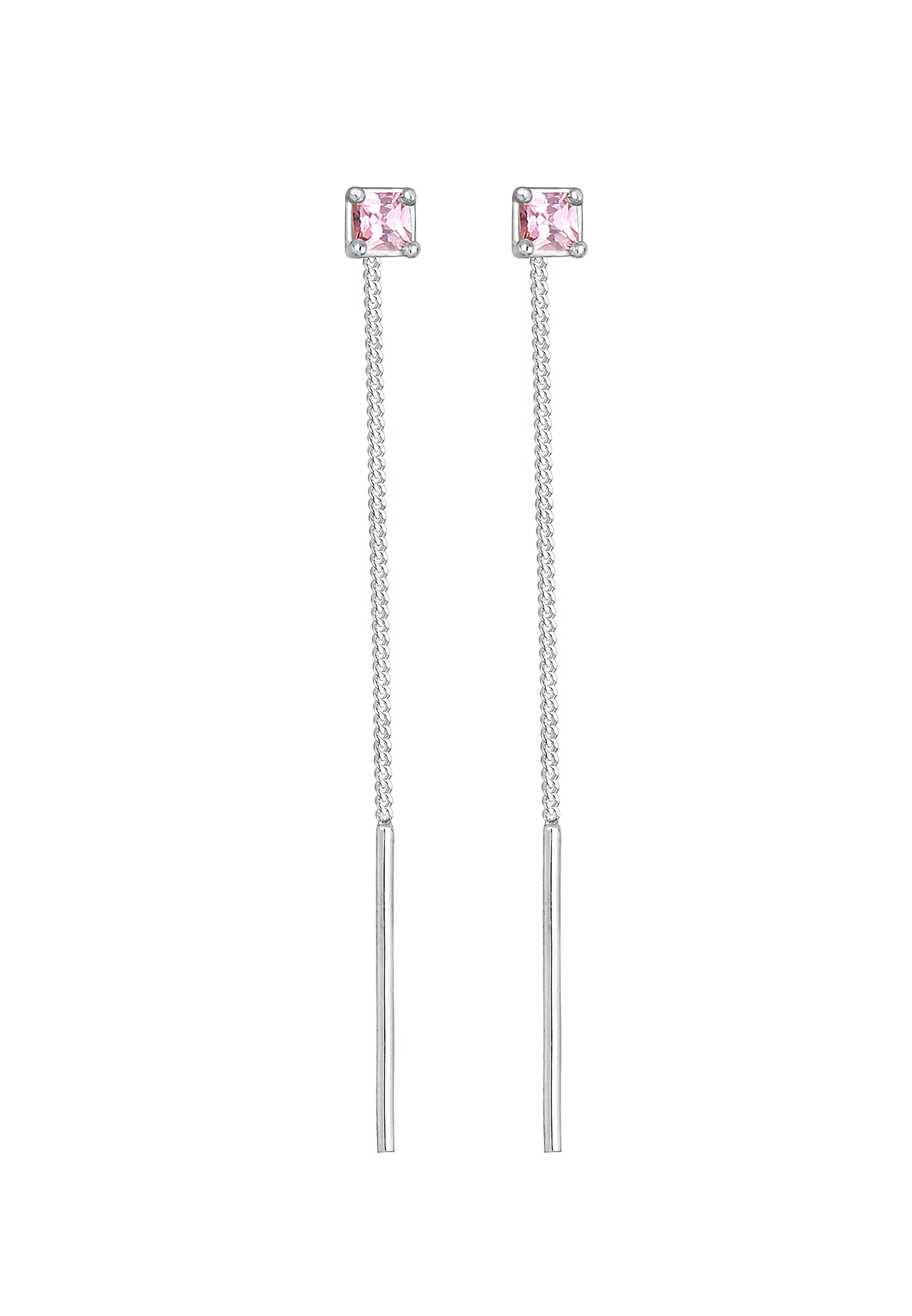 Elli Paar Ohrstecker »Ohrringe Durchzieher Zirkonia Funkelnd Fein 925 Silber«