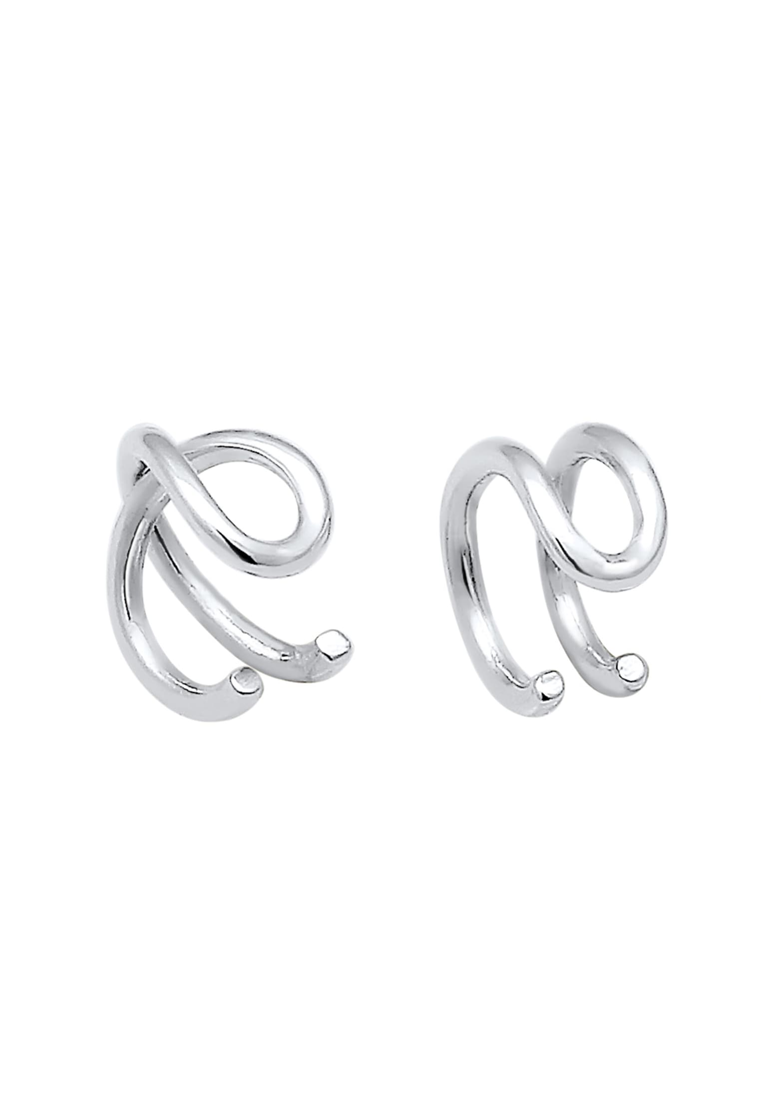 Elli Paar Ohrklemmen »Ohrringe Ohrklemme Earcuff Set Geo Basic 925 Silber«