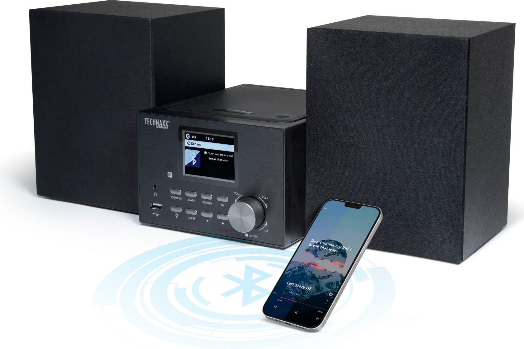 Technaxx Stereoanlage »TX-178 Internet-«, (Bluetooth-WLAN Digitalradio (DAB+)-FM-Tuner-Internetradio 20 W)