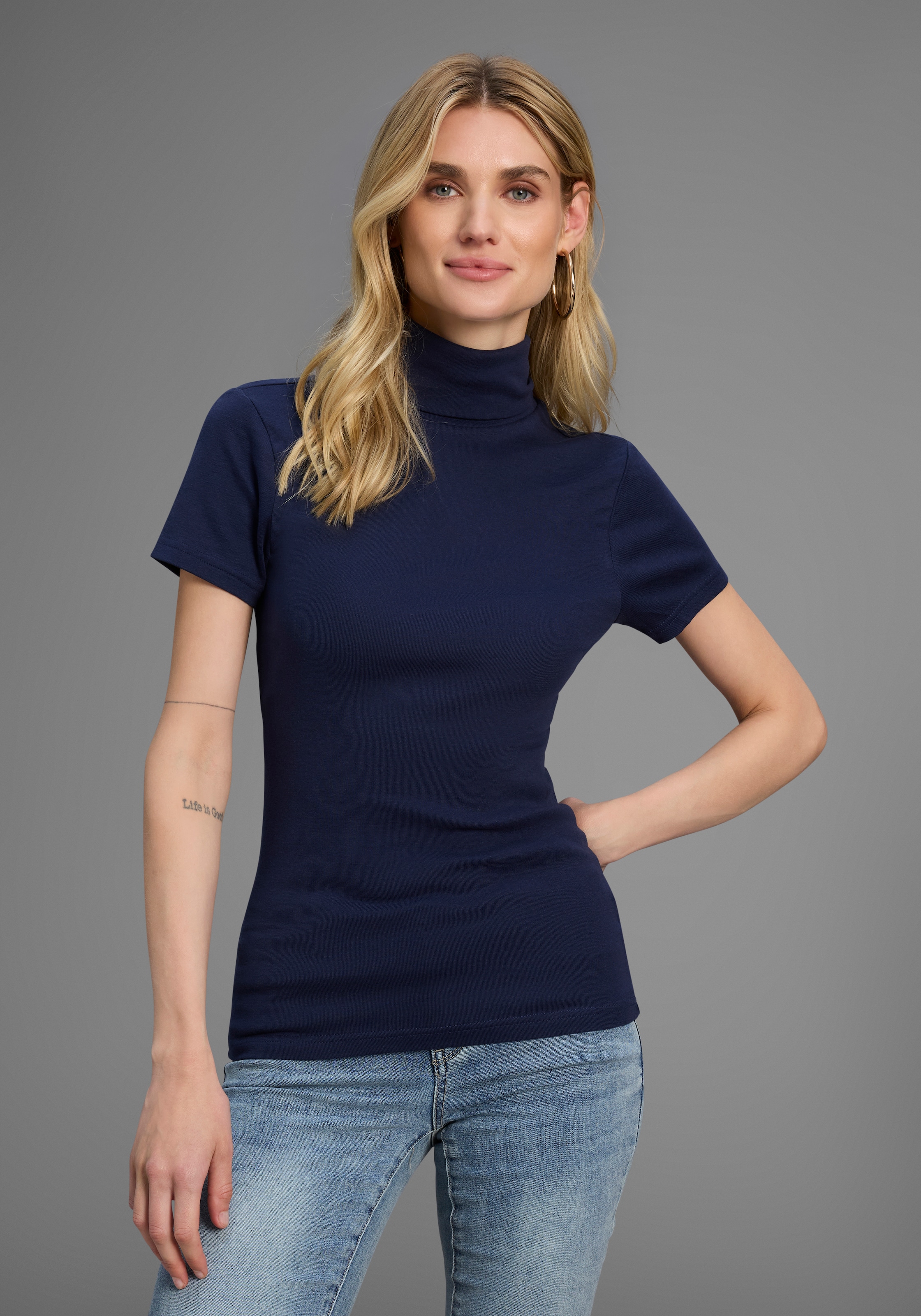 Flashlights Rollkragenshirt Packung, 2er-Pack, 2 Stk. eng geschnitten,  aus elastischem Material,  im 2er-Pack