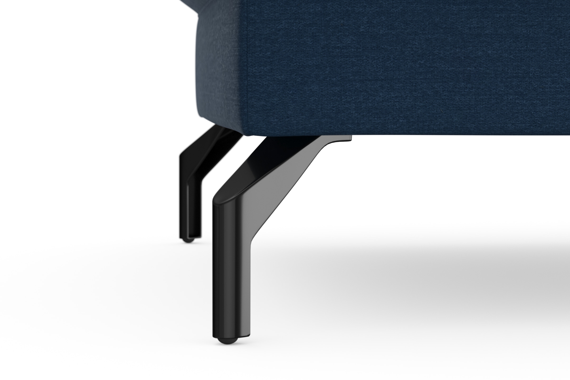 sit&more Hocker »Fashion«, inklusive Federkern, mit hochwertigen, schwarzen Metallfüßen