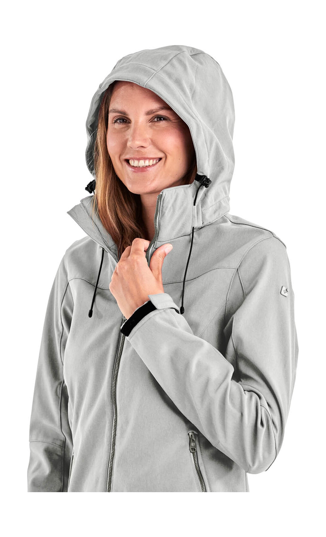 Killtec Softshelljacke »Damen Softshelljacke«, Wasserabweisende, winddichte Softshelljacke mit abnehmbarer Kapuze