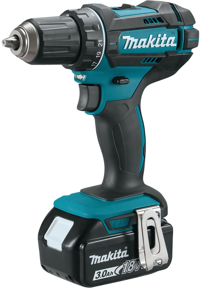 Makita Akku-Bohrschrauber »DDF482RFJ«, inkl. 2 Akkus 18V/3Ah, Ladegerät und Koffer