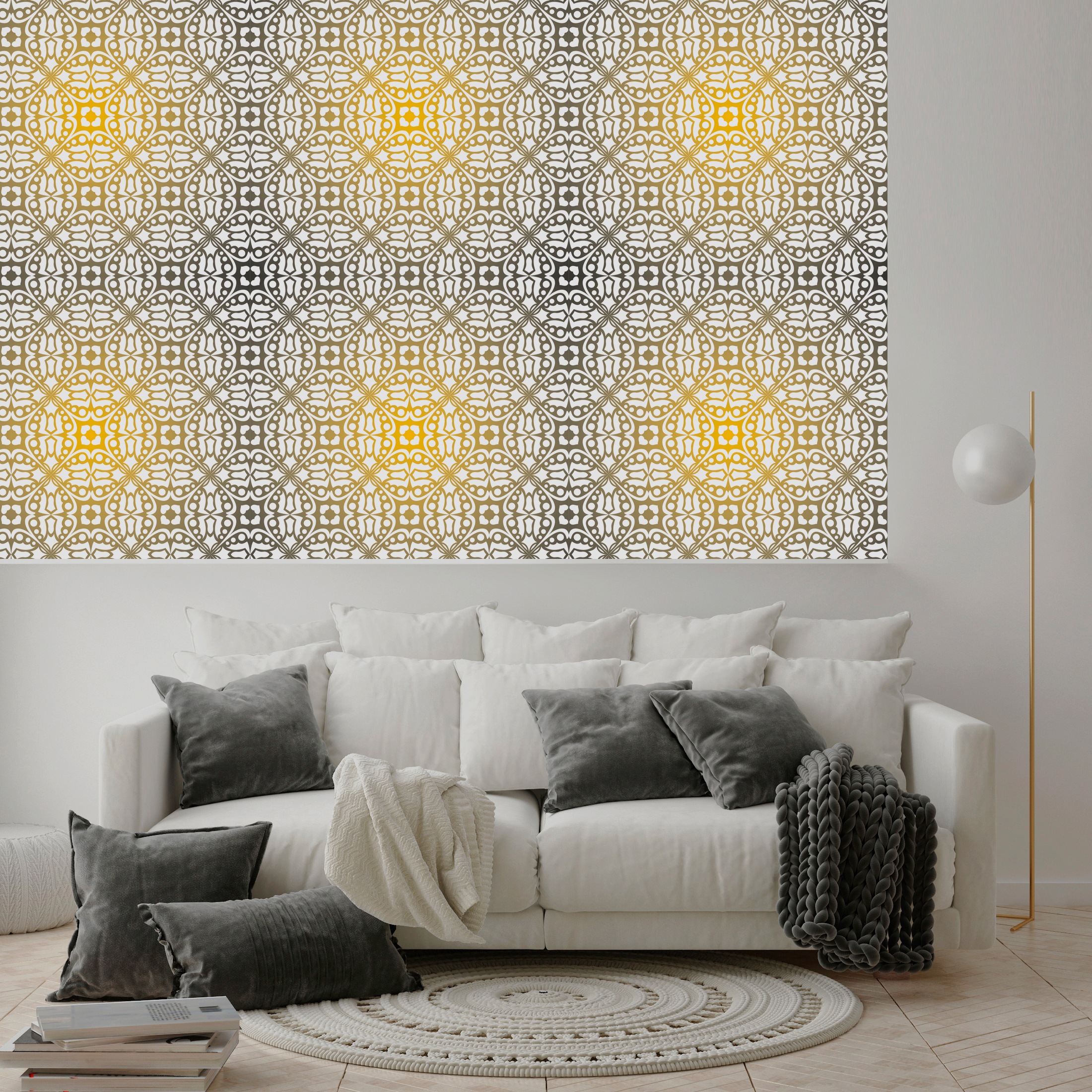 queence Vinyltapete »Alicia«, Farbverlauf-bedruckt-abstrakt, 90x250cm, selbstklebend, kinderleichte Anbringung, Sticker