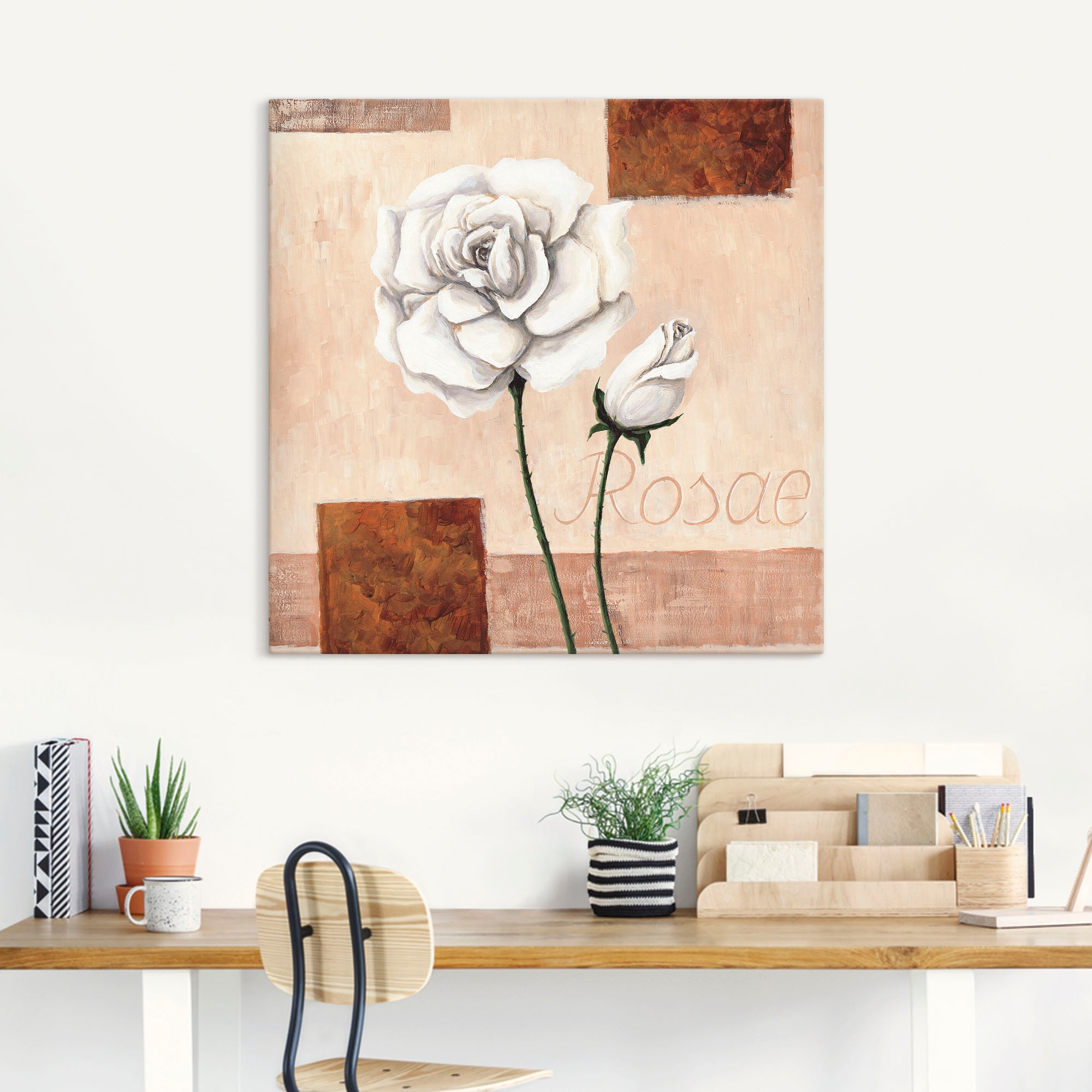 Artland Leinwandbild »Rosae - Rosen«, Blumenbilder, (1 St.), auf Keilrahmen gespannt