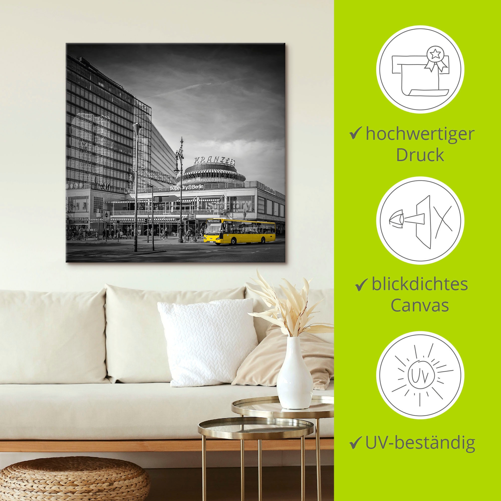 Artland Wandbild »Berlin City-West«, Deutschland, (1 St.), als Alubild, Outdoorbild, Leinwandbild in verschied. Größen