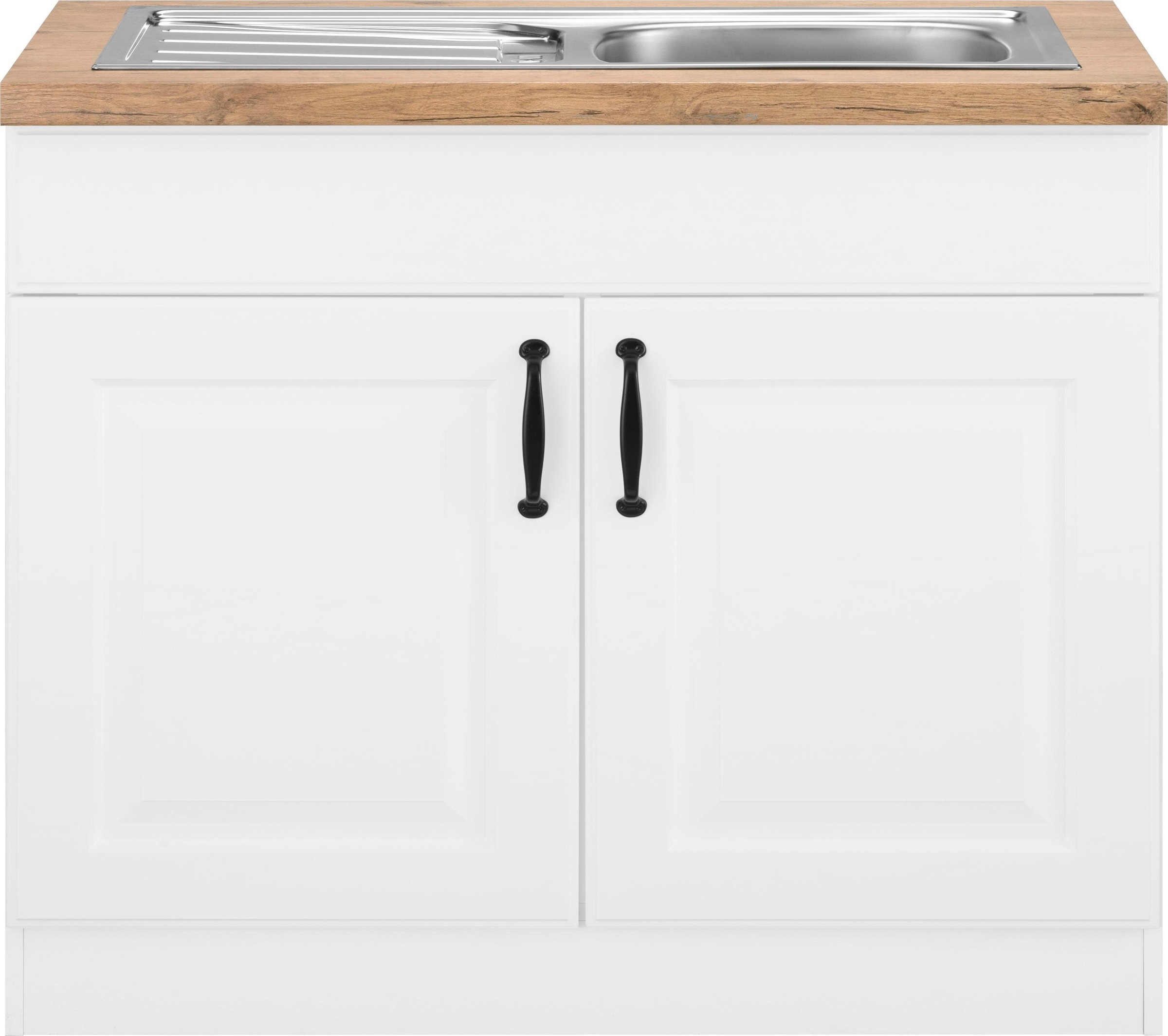 wiho Küchen Spülenschrank »Erla«, 100 cm breit mit Kassettenfront