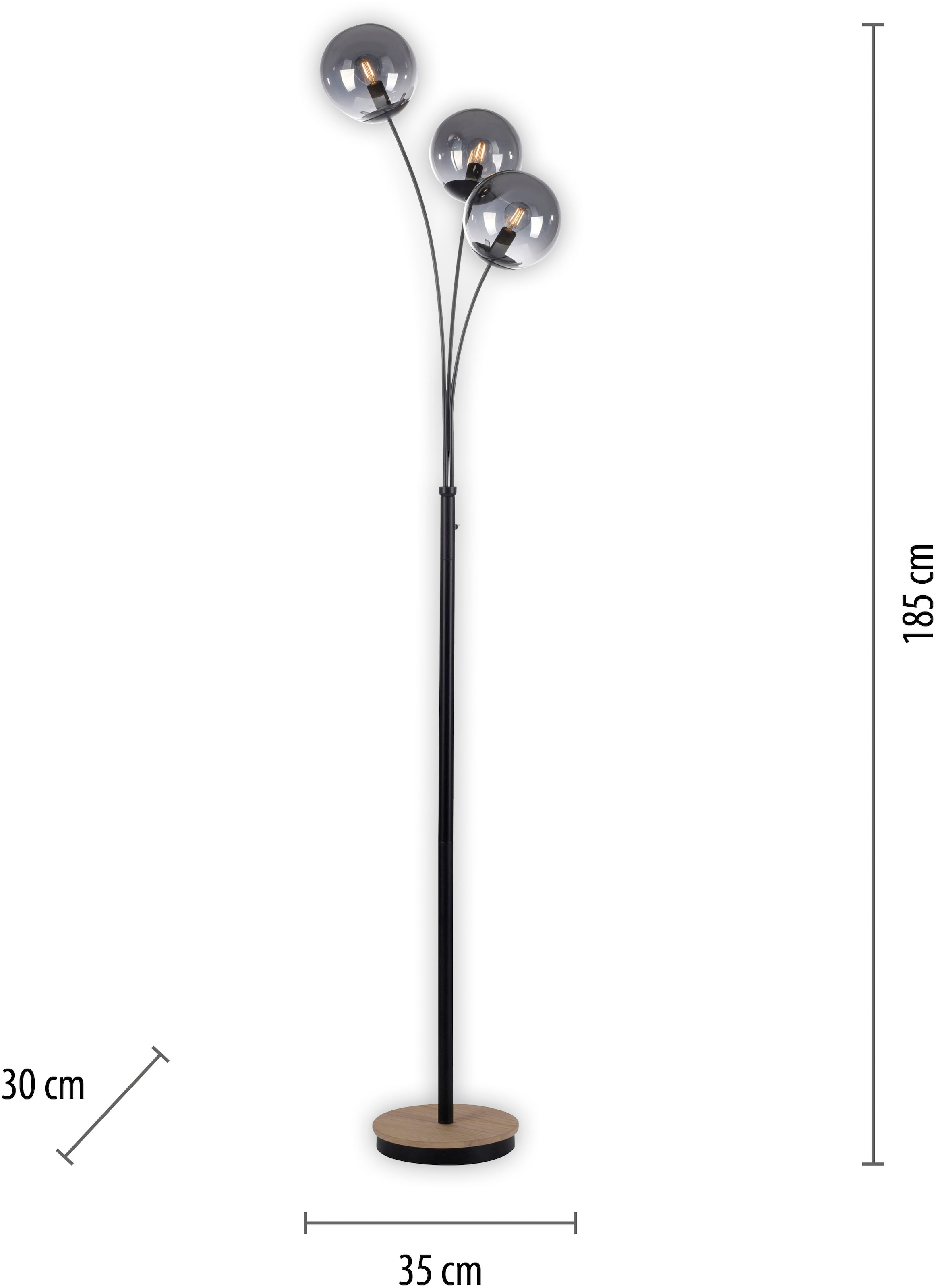 JUST LIGHT Stehlampe »GREEN WIDO« E14 1 Stk.