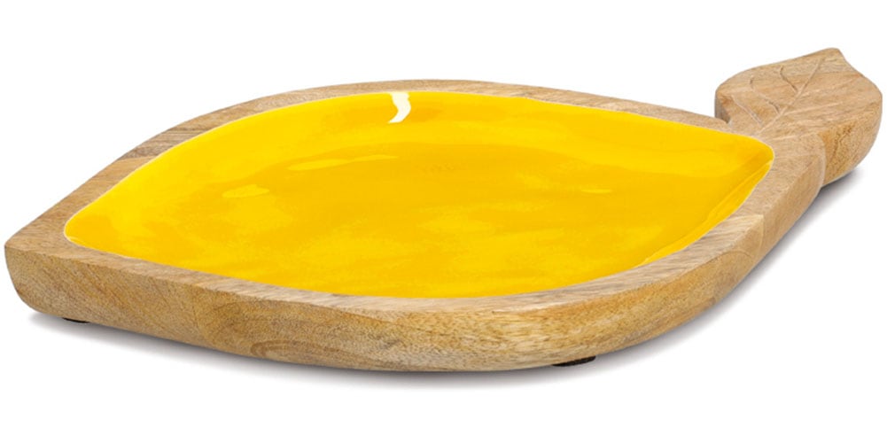 Zeller Servierschale 'Lemon' Mangoholz 37 x 2 x 23 cm
