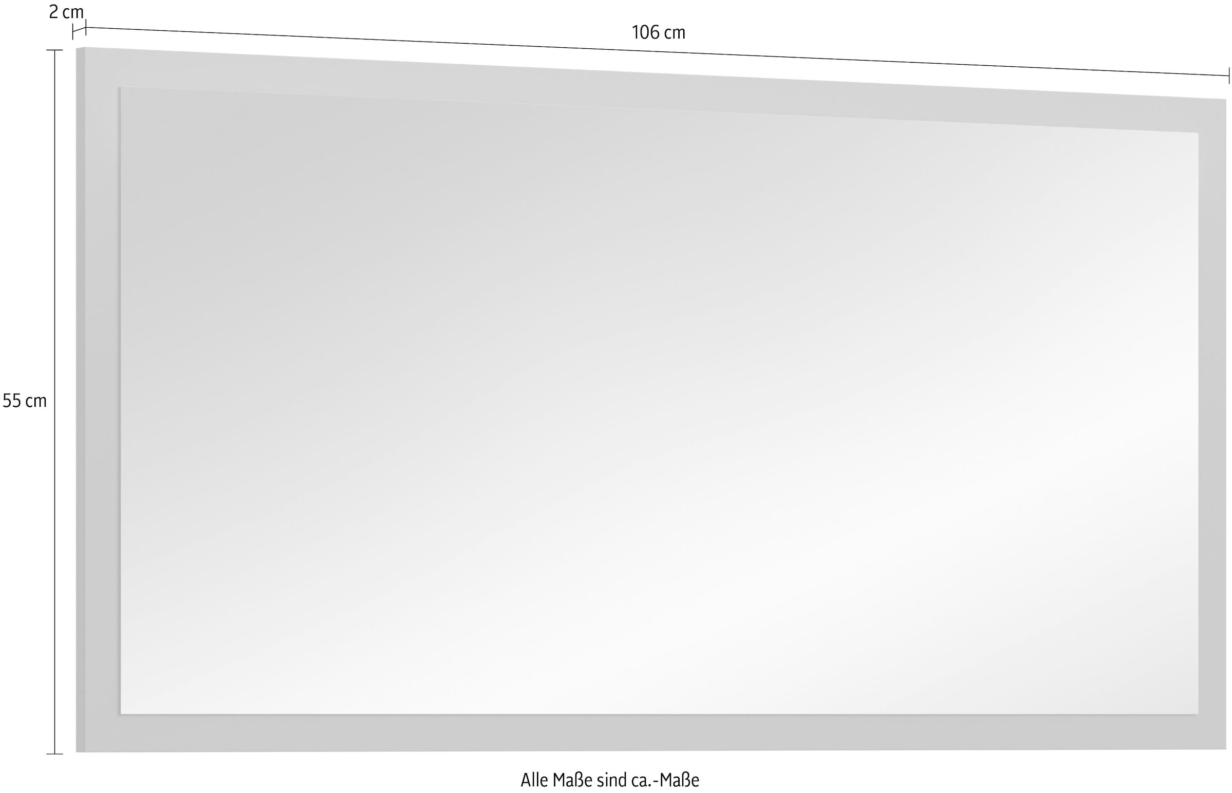 INOSIGN Spiegel »TATIO,106x55x2 cm, große Spiegelfläche«