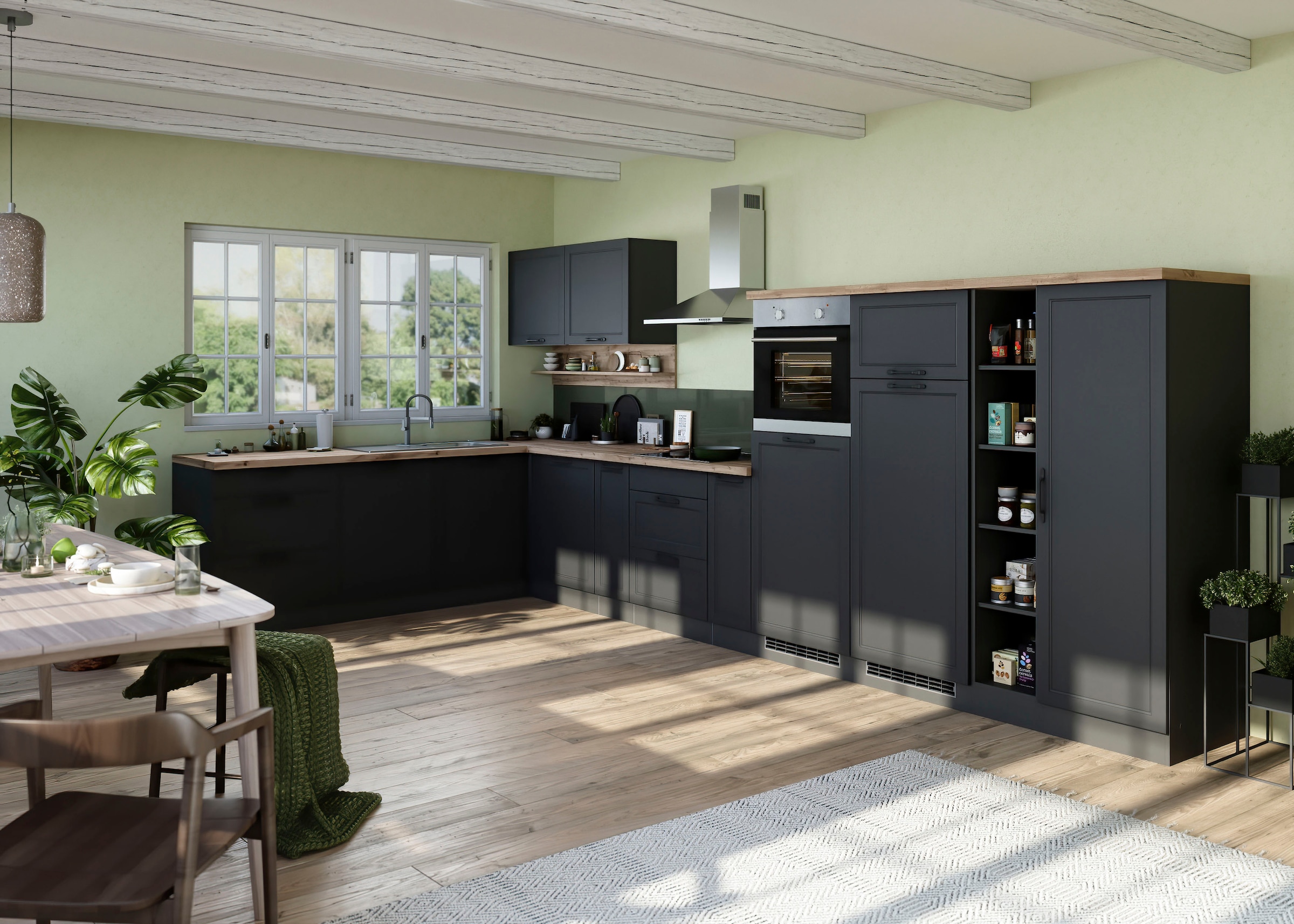 KOCHSTATION Winkelküche »KS-Lana« Stellbreite 240/440 cm, wahlweise mit E-Geräten