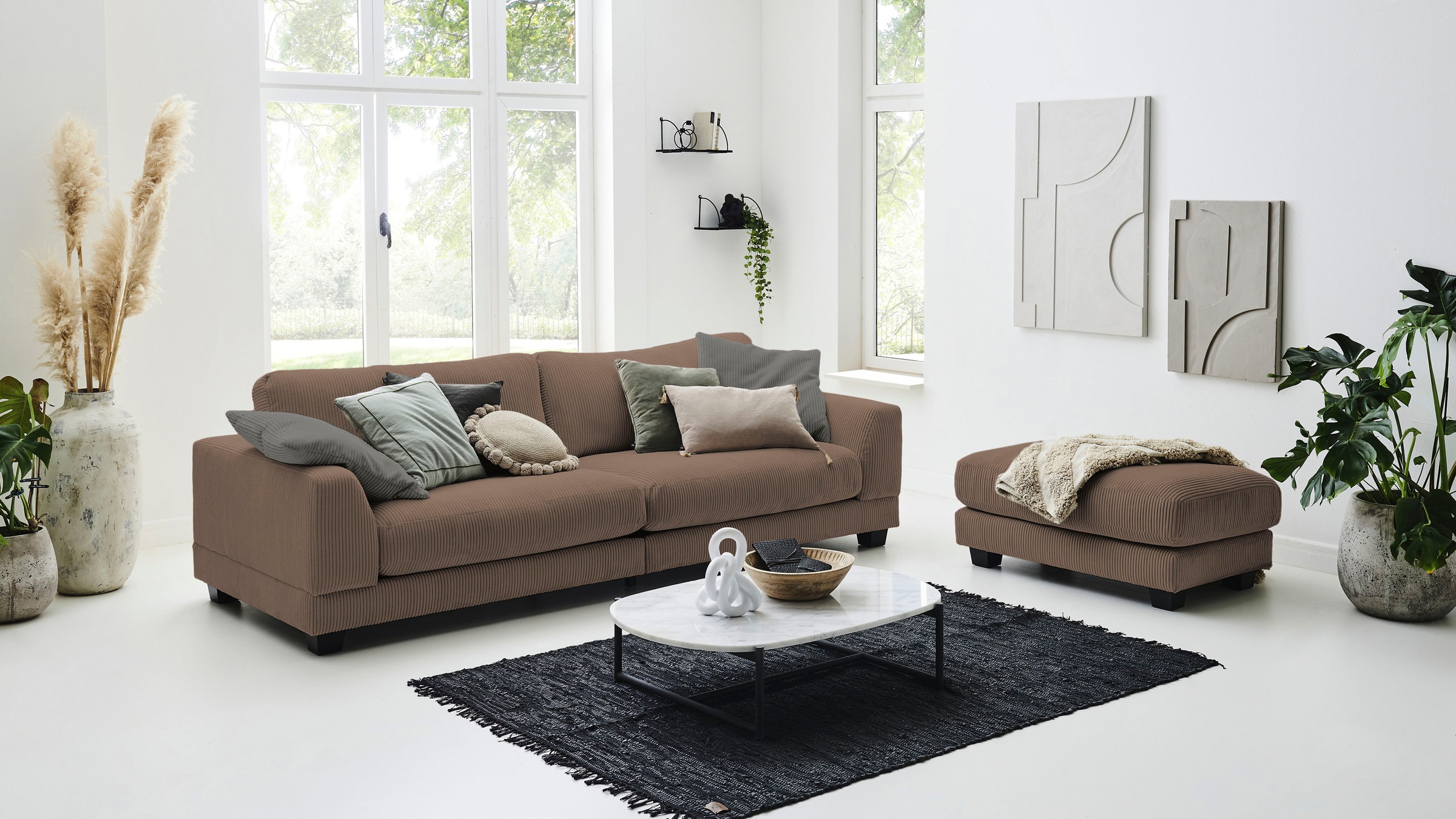 Home affaire 3,5-Sitzer »Parennes«, mit attraktivem Cord-Stoff, mit Kaltschaum