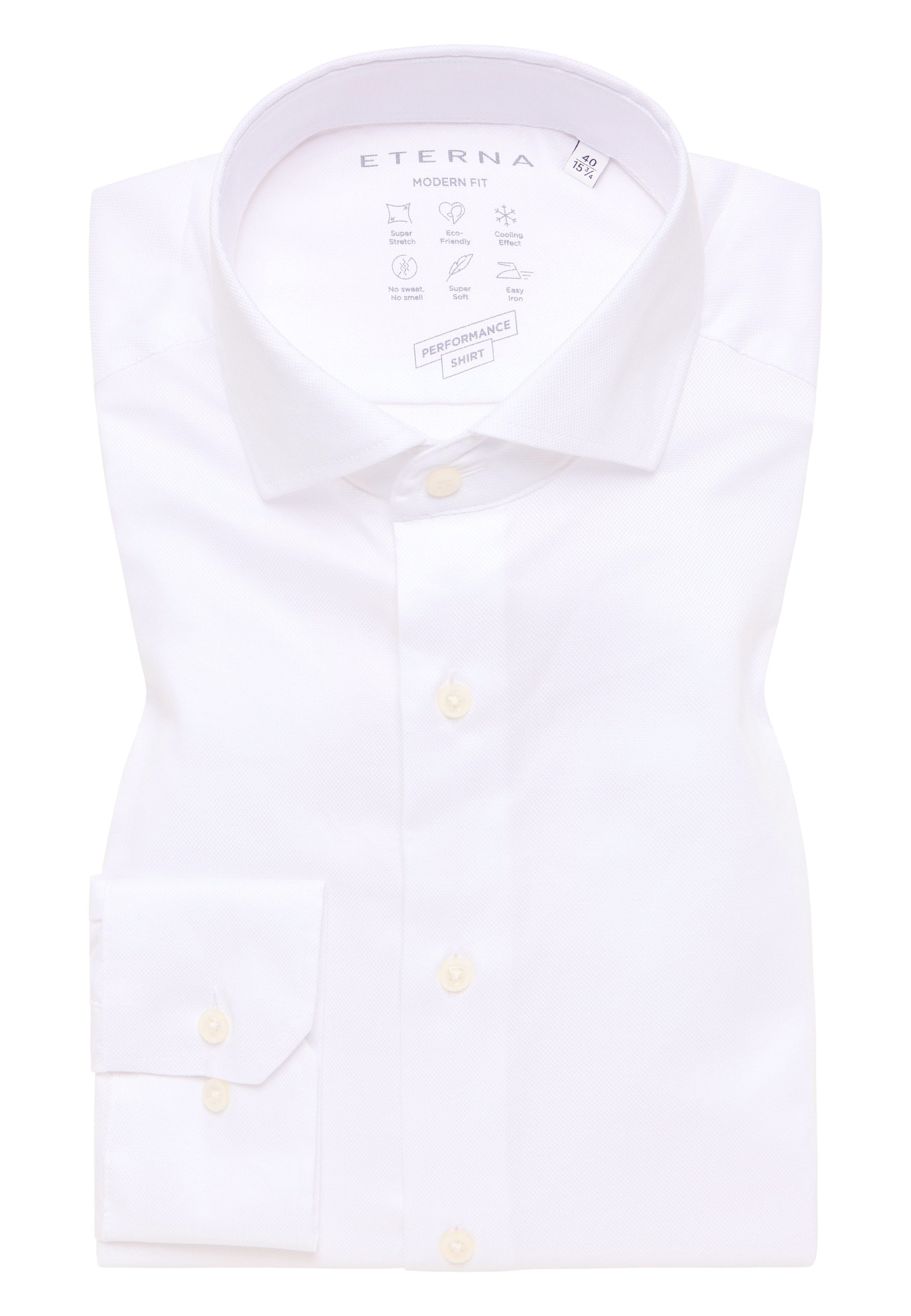 Eterna Langarmhemd »MODERN FIT« EASY IRON (bügelleicht)