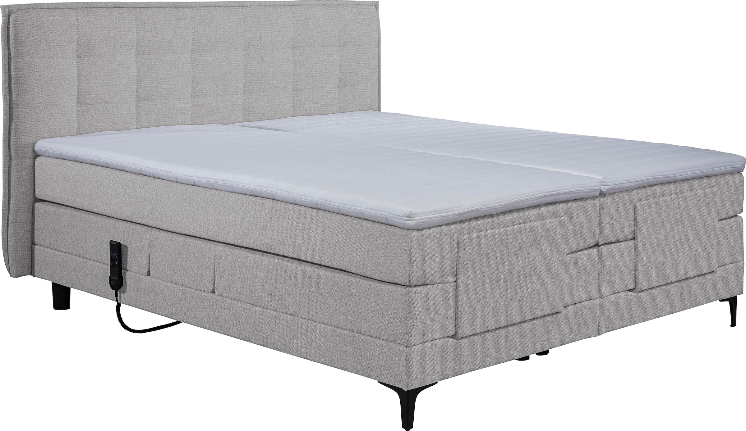 alina Boxspringbett »Edward«, 180x200cm, mit motorischer Verstellung, inklusive Matratze und Topper