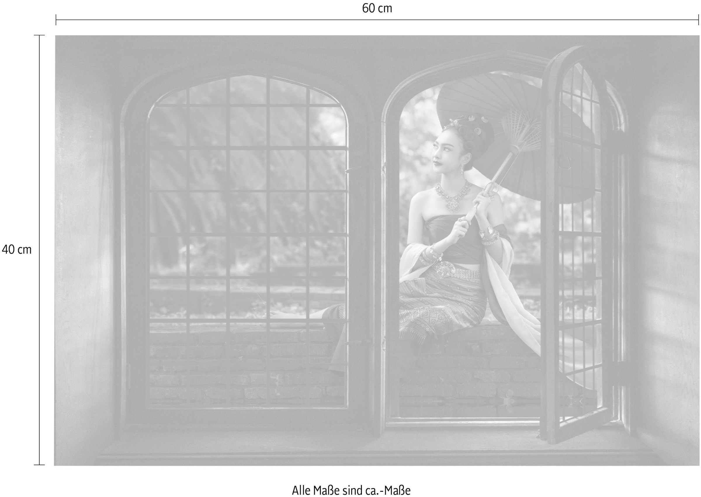 queence Wandsticker »Wald« Wandsticker, Wandbild, selbstklebend, 3D, Fenster