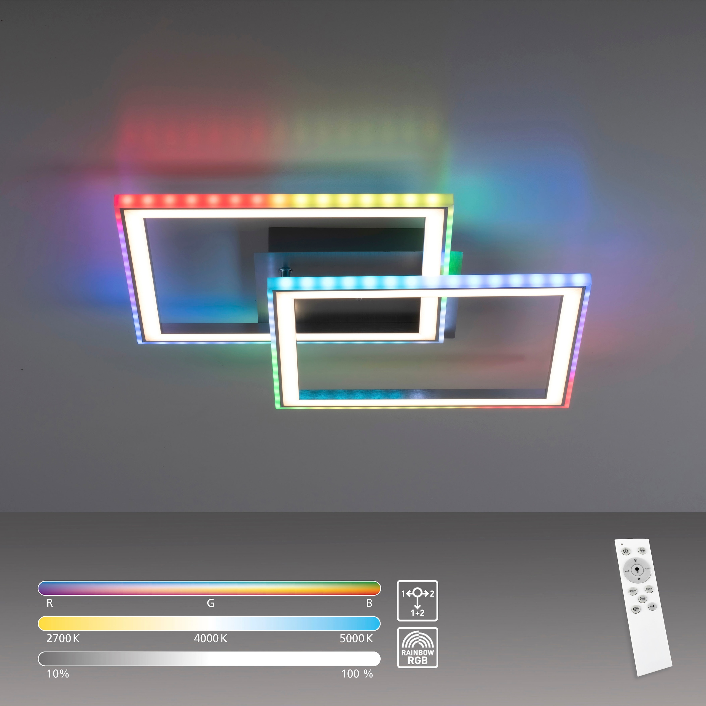 my home LED Deckenleuchte mit XXL »Luan«, Farbtemperatursteuerung, Jahren | Garantie dimmbar online Infrarotfernbedienung, kaufen 3 mit