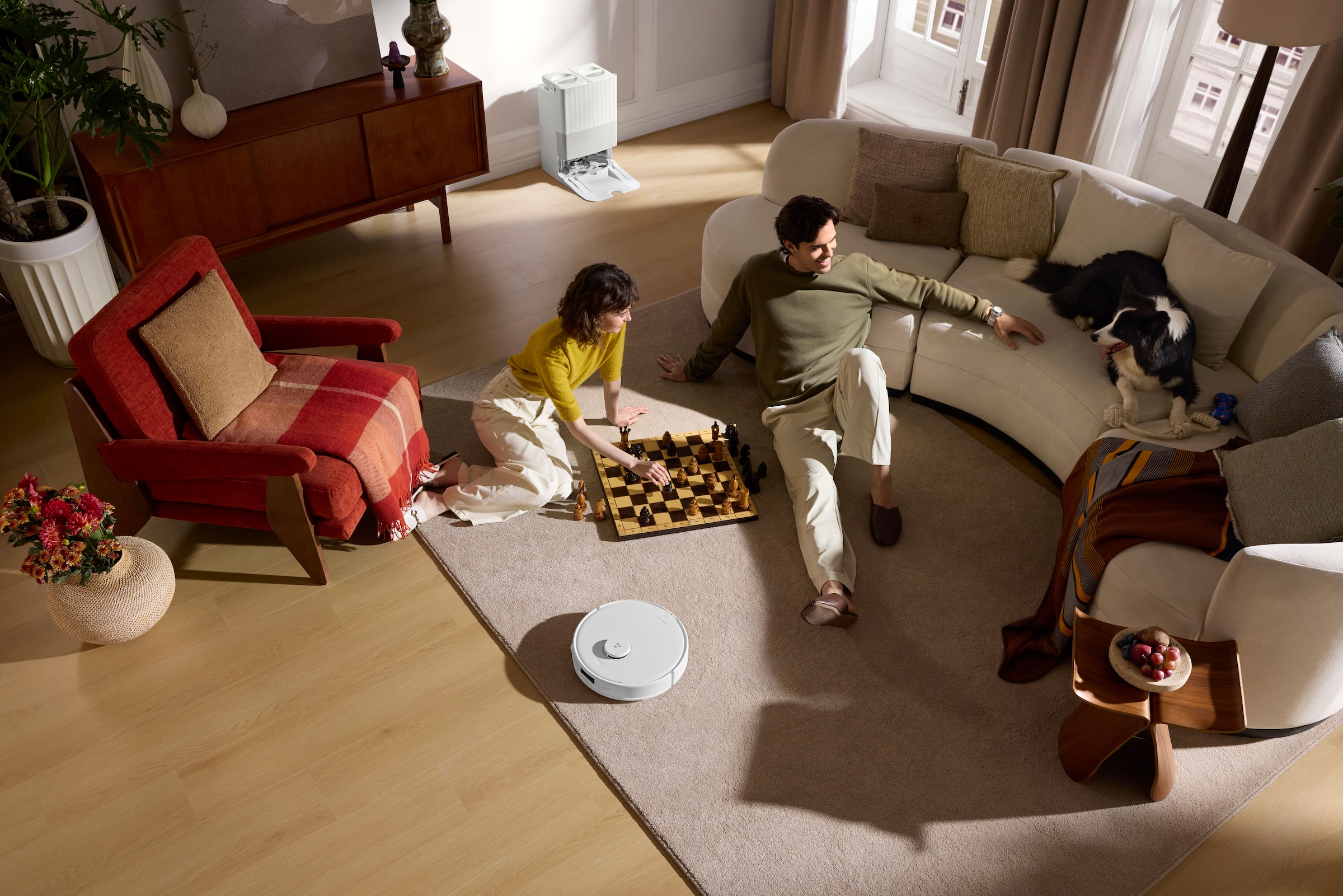 Roborock Saugroboter »Roborock Qrevo Edge 5V1 mit Wischfunktion, mehrstöckige Kartierung« intelligente Software, präzise Raumzuordnung, individ. Reinigungspläne