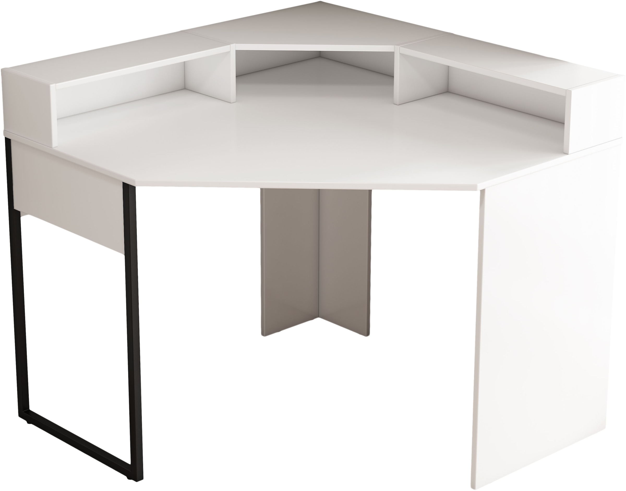 OTTO home Eckschreibtisch »Moid«, mit Schreibtischaufsatz, modernes Design, B. 100 cm