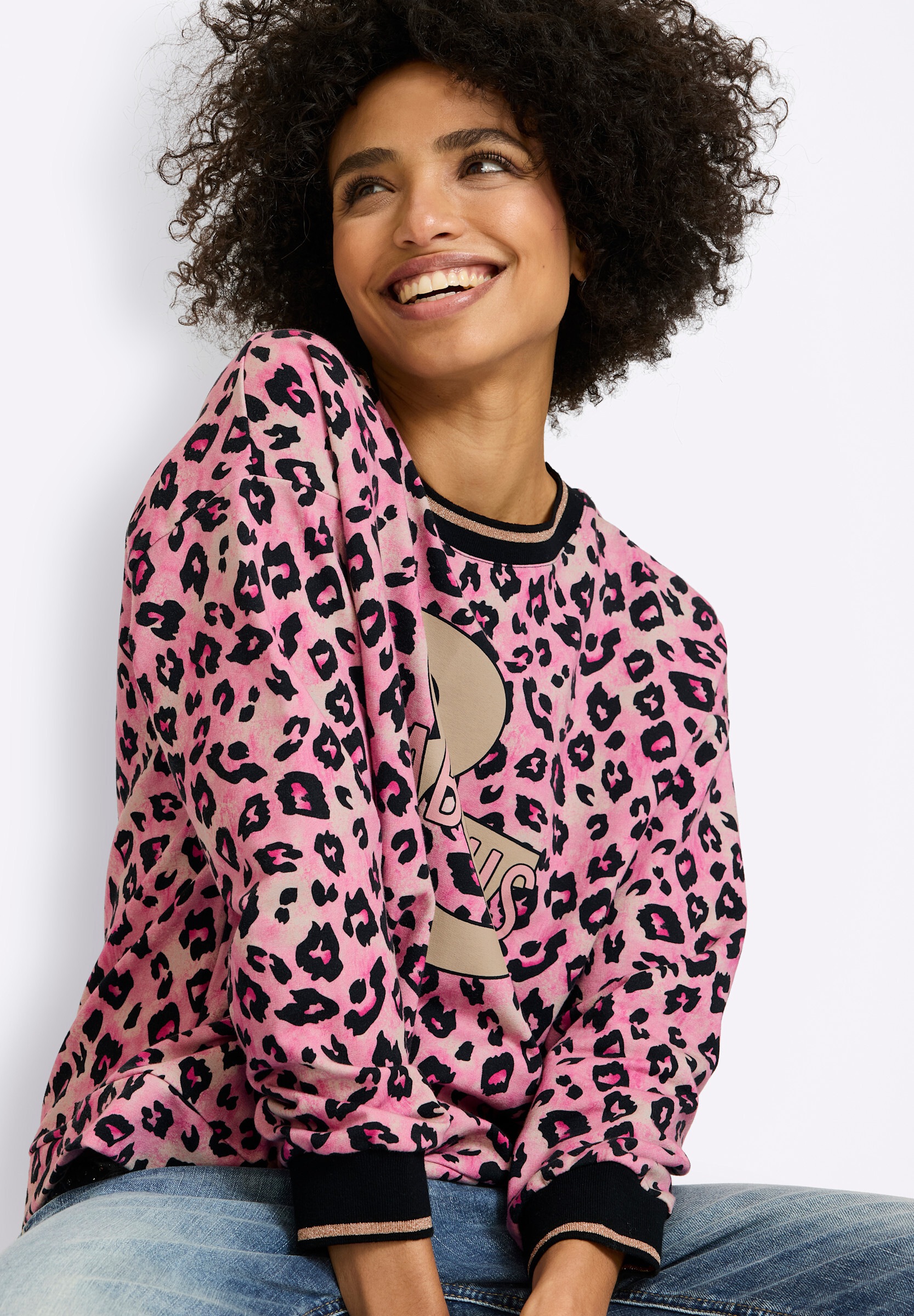 heine Sweatshirt »Sweatshirt Sweatshirt mit Leo-Print«
