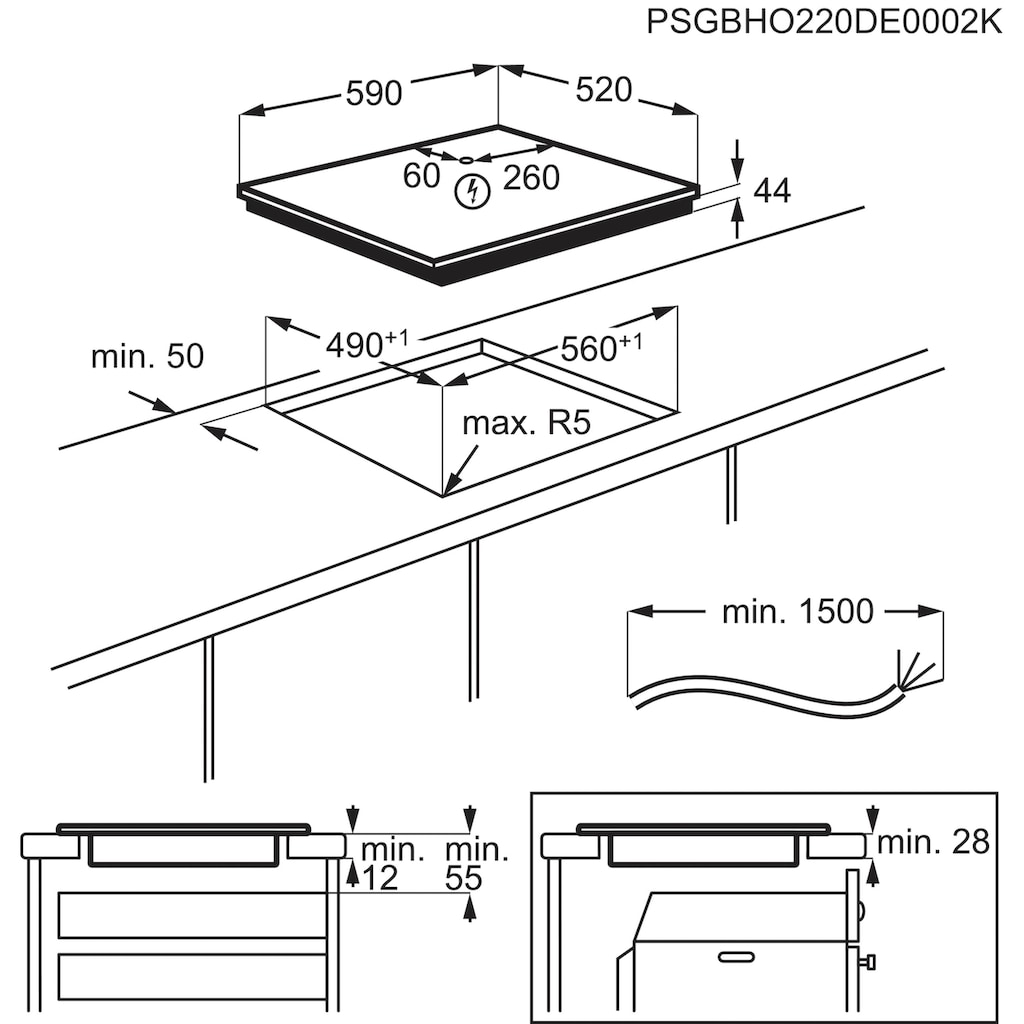 AEG Induktions-Kochfeld »IKE64683FB 949597971«, IKE64683FB 949597971