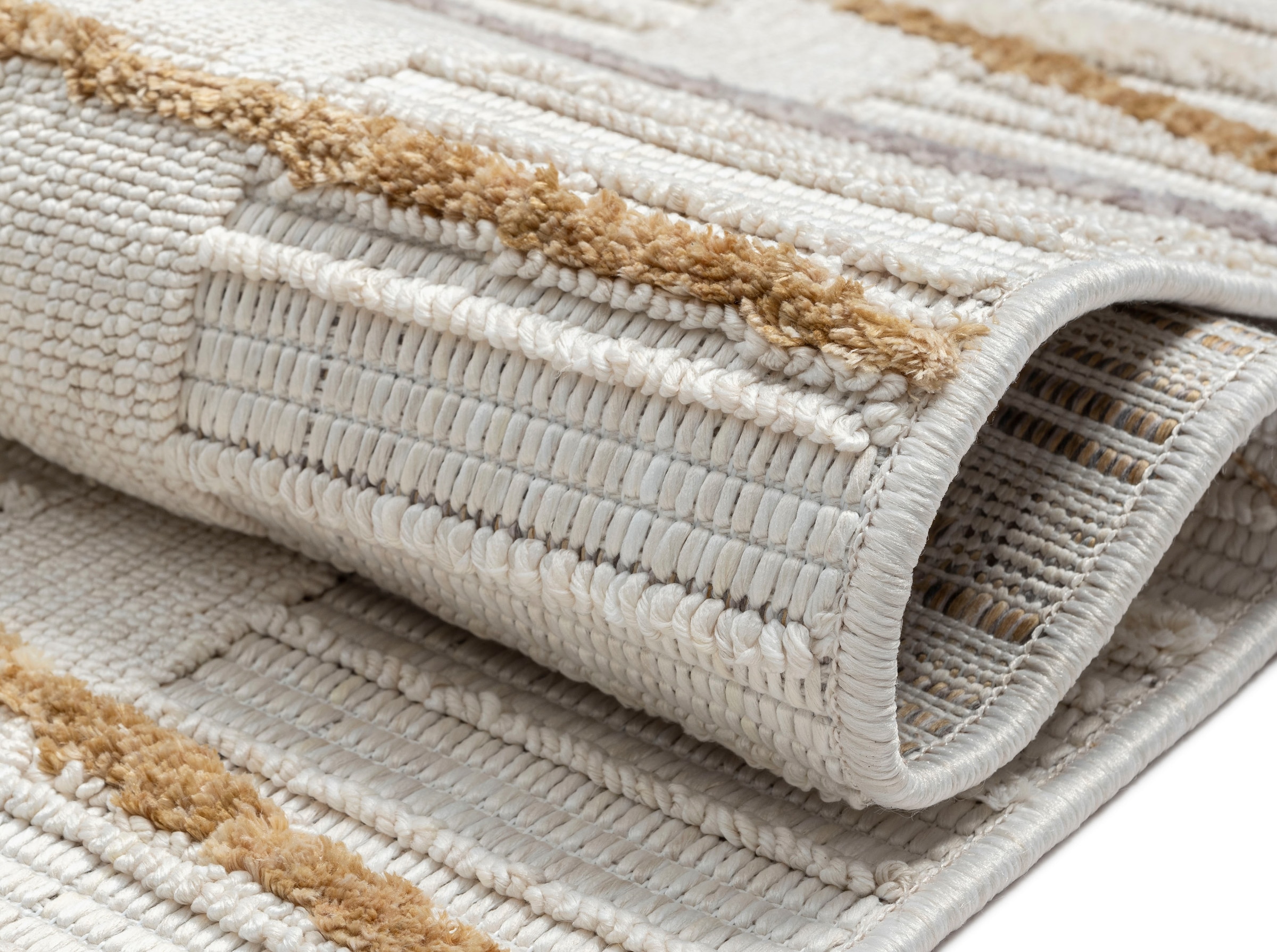 Myflair Möbel & Accessoires Teppich »Luana 1, LAGERRÄUMUNG!« rechteckig 10 mm Höhe Kurzflor, Sisal Optik, Hoch-Tief Effekt, mit Fransen, besonders weich