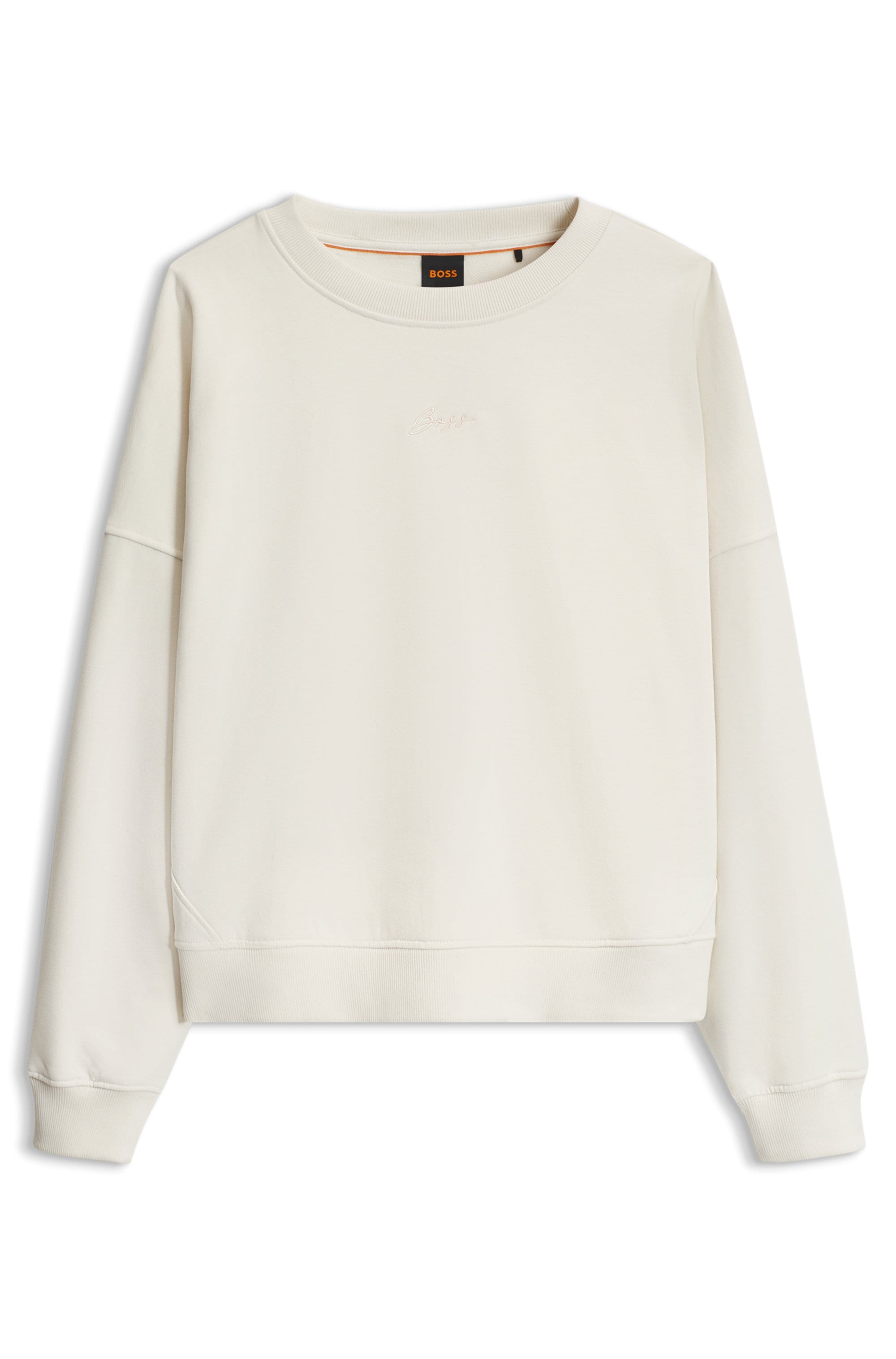 BOSS ORANGE Sweater »Ever Premium Damenmode«, mit Logostickerei, aus Baumwolle
