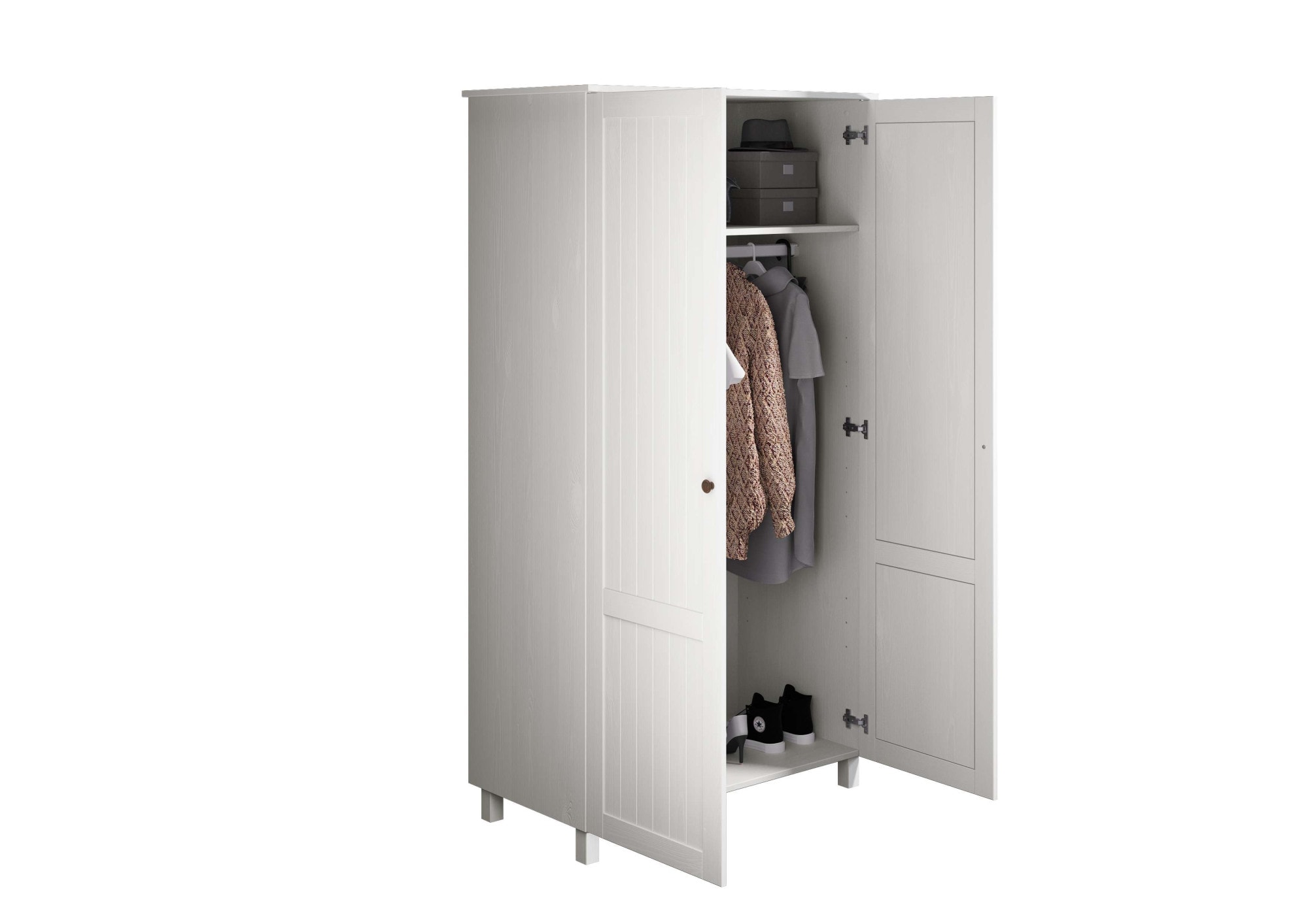 OTTO home Kleiderschrank »Juventus, Drehtürenschrank, Schrank« mit 2 Türen, 97 cm breit, aus massiver Kiefer, FSC®-zertifiziert