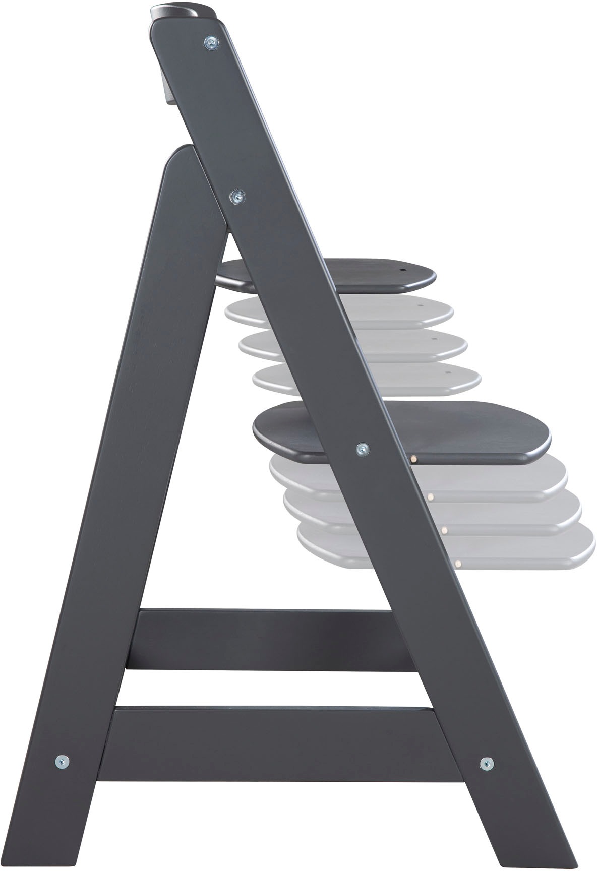 roba® Hochstuhl »Treppenhochstuhl Sit Up Click 'N' Flex, anthrazit«, aus Holz