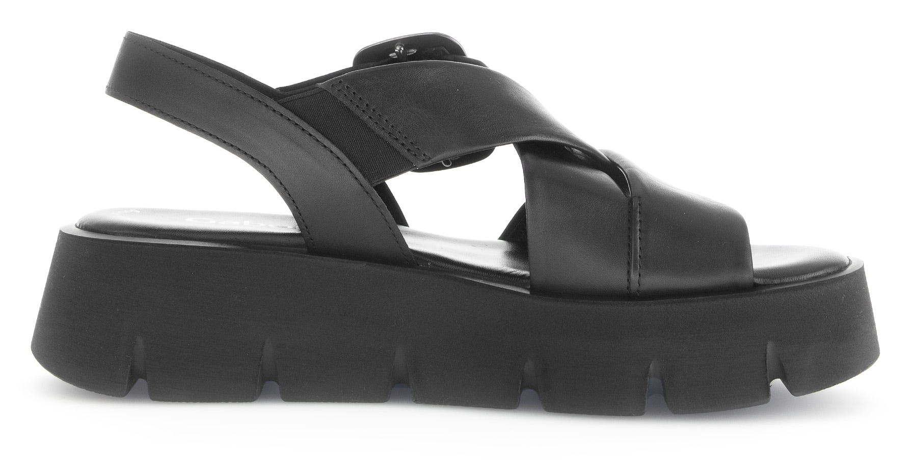 Gabor Sandalette  , Plateau, Sommerschuh, Riemchensandale mit großer Zierschnalle