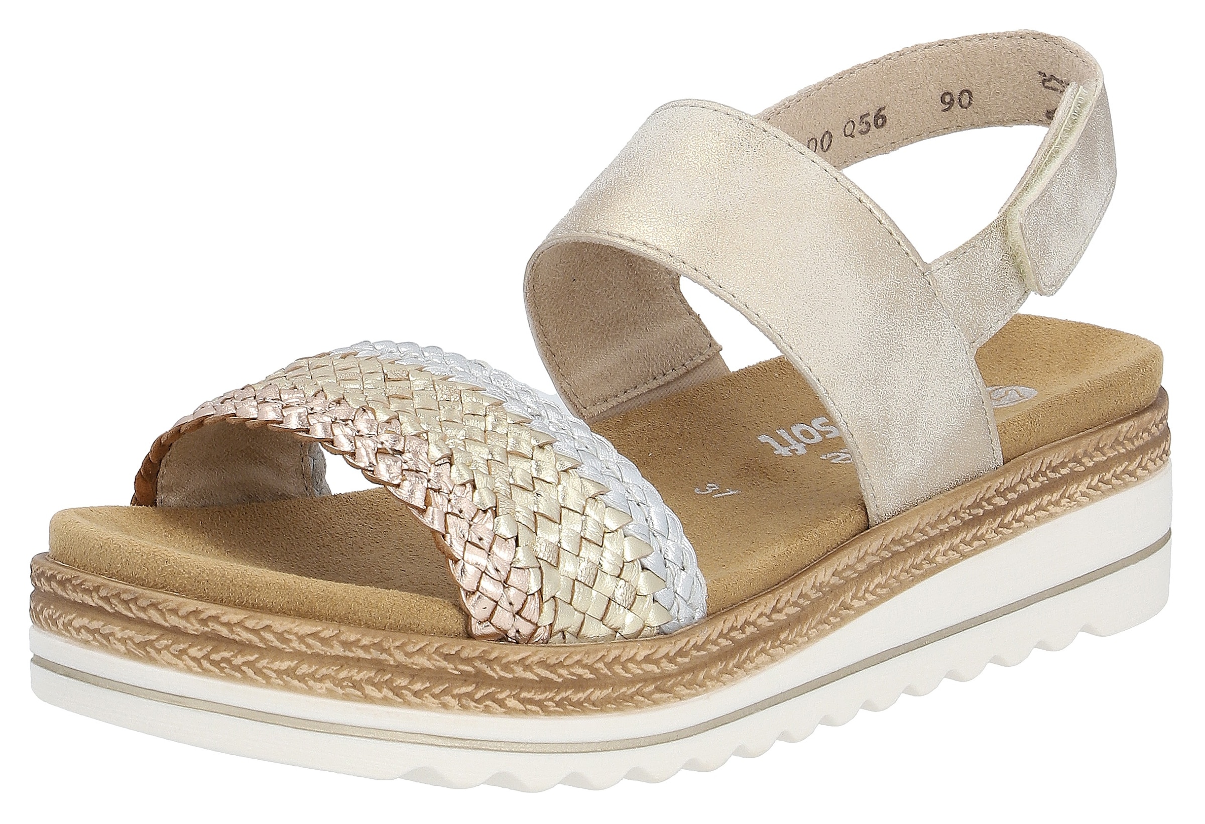 Remonte Keilsandalette »ELLE-Collection«, Sommerschuh, Sandale, Keilabsatz, mit Flechtbandage...