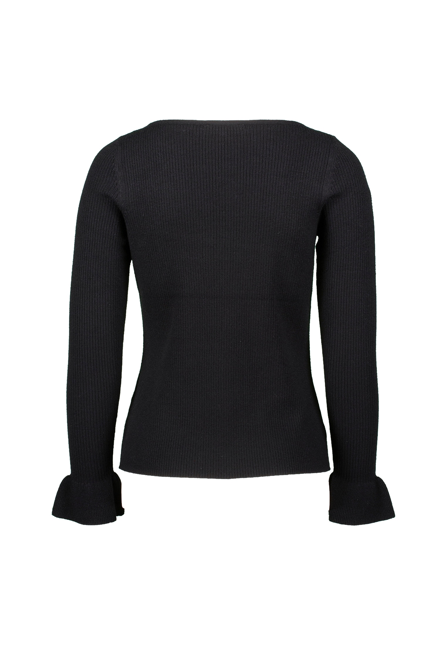 Zero Rundhalspullover »Pullover mit Volants am Ärmel«