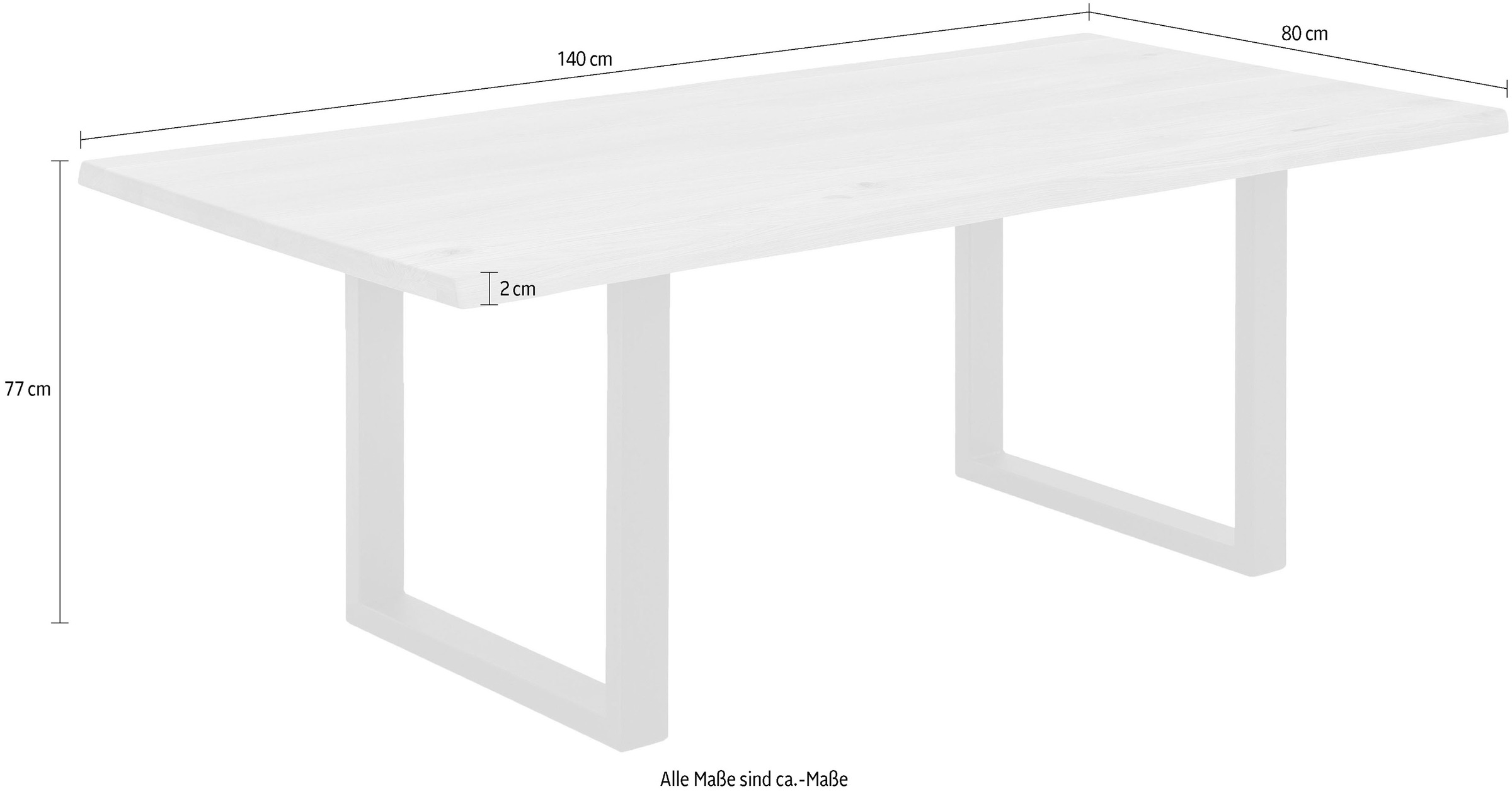 SIT Esstisch »Tops&Tables«, mit Tischplatte aus Wildeiche, mit Baumkante we gewachsen, Vintage
